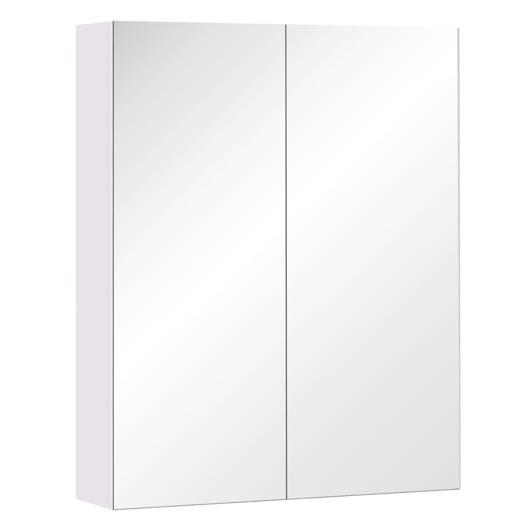 Transform Your Bathroom With This White Double Mirror Cabinet - White