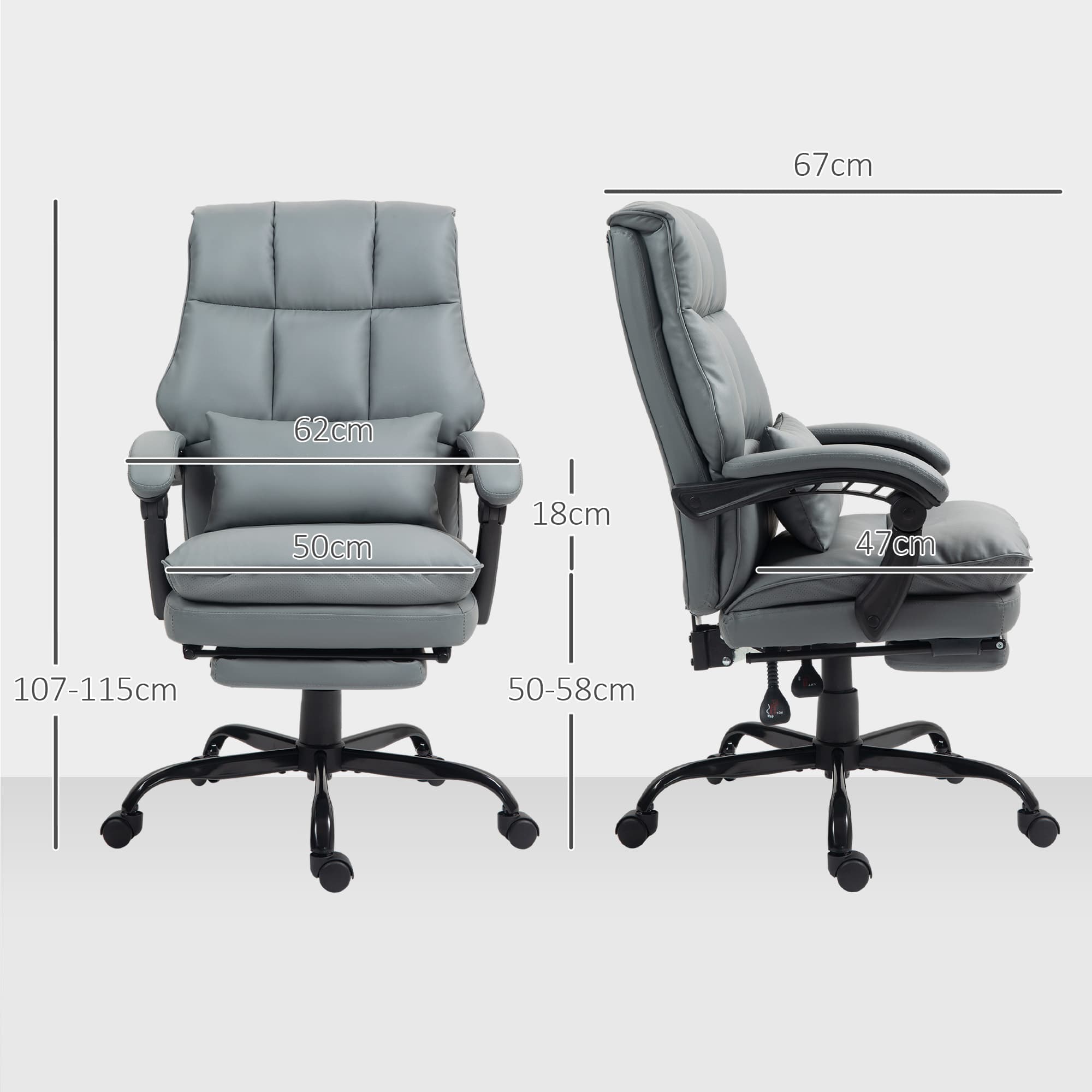 Discover Ultimate Comfort: Grey Reclining Office Chair - image 1