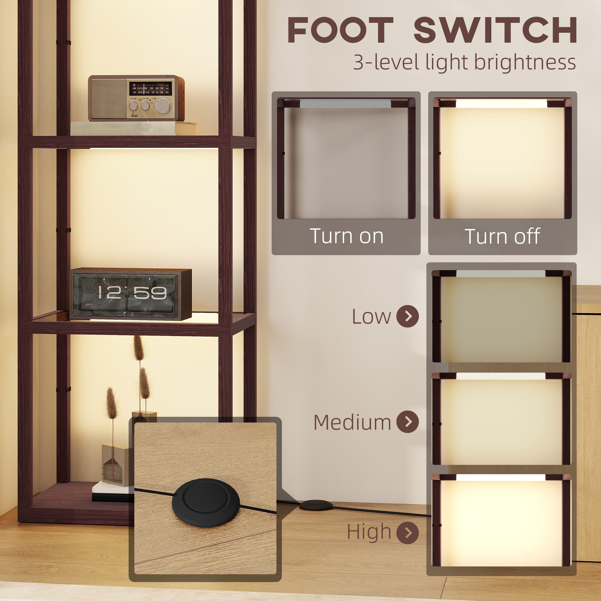 Transform Your Space with this Dimmable Shelf Floor Lamp - image 5
