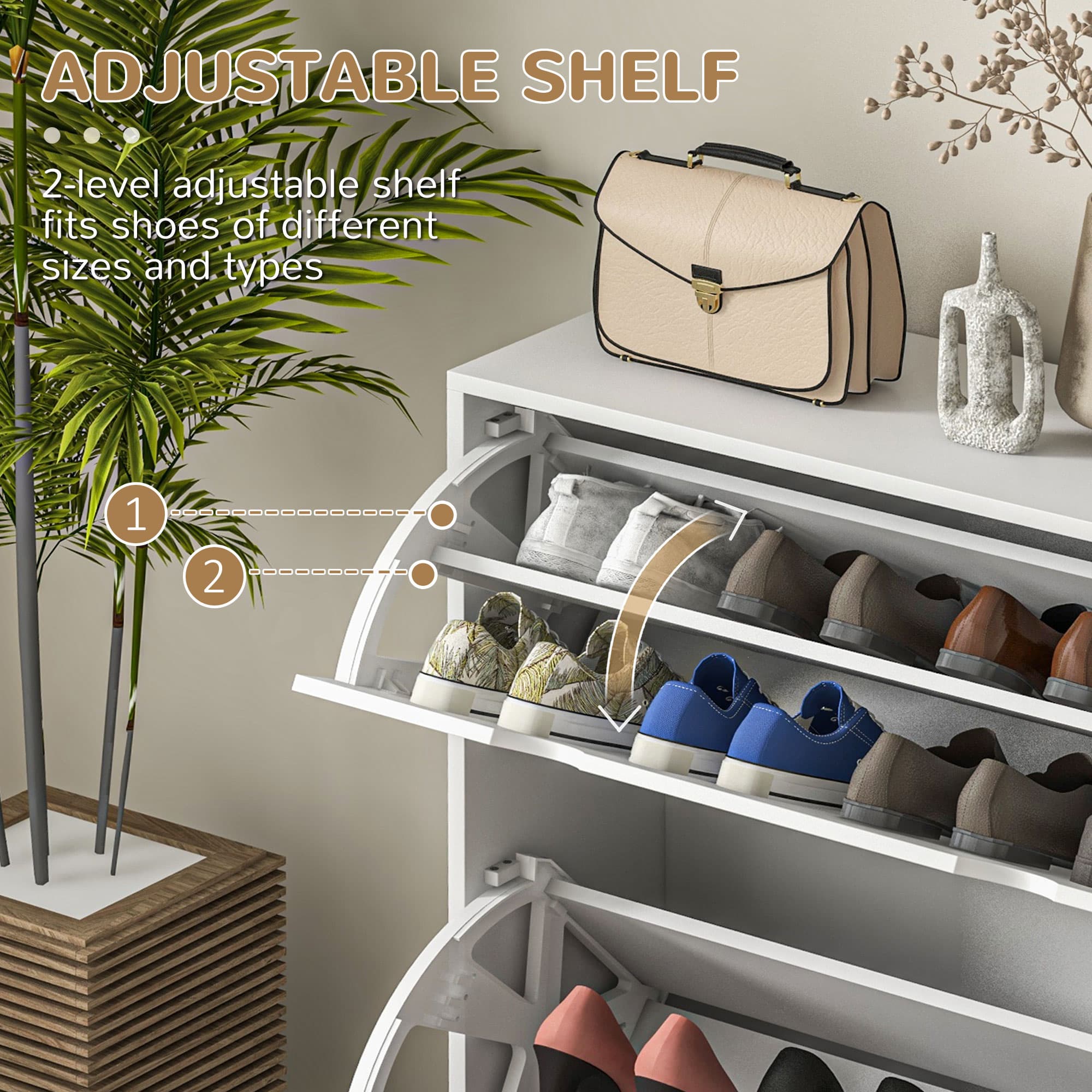 Transform Your Entryway with this Narrow White Shoe Cabinet - image 3