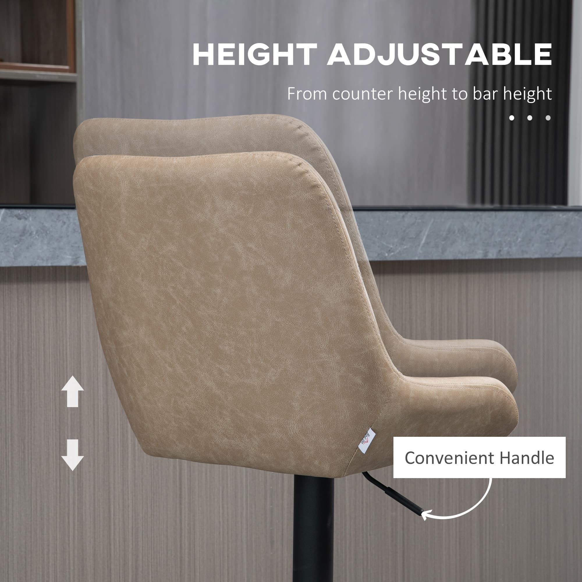 Transform Your Kitchen with Retro Light Khaki Bar Stools - image 5
