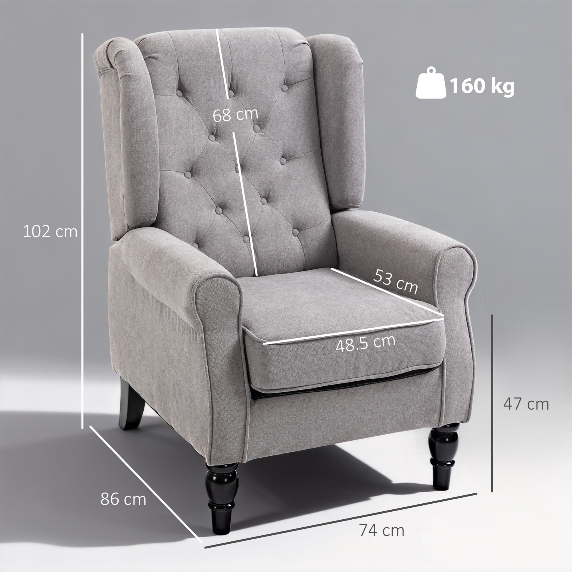 Transform Your Space With This Grey Retro Wingback Armchair - image 5