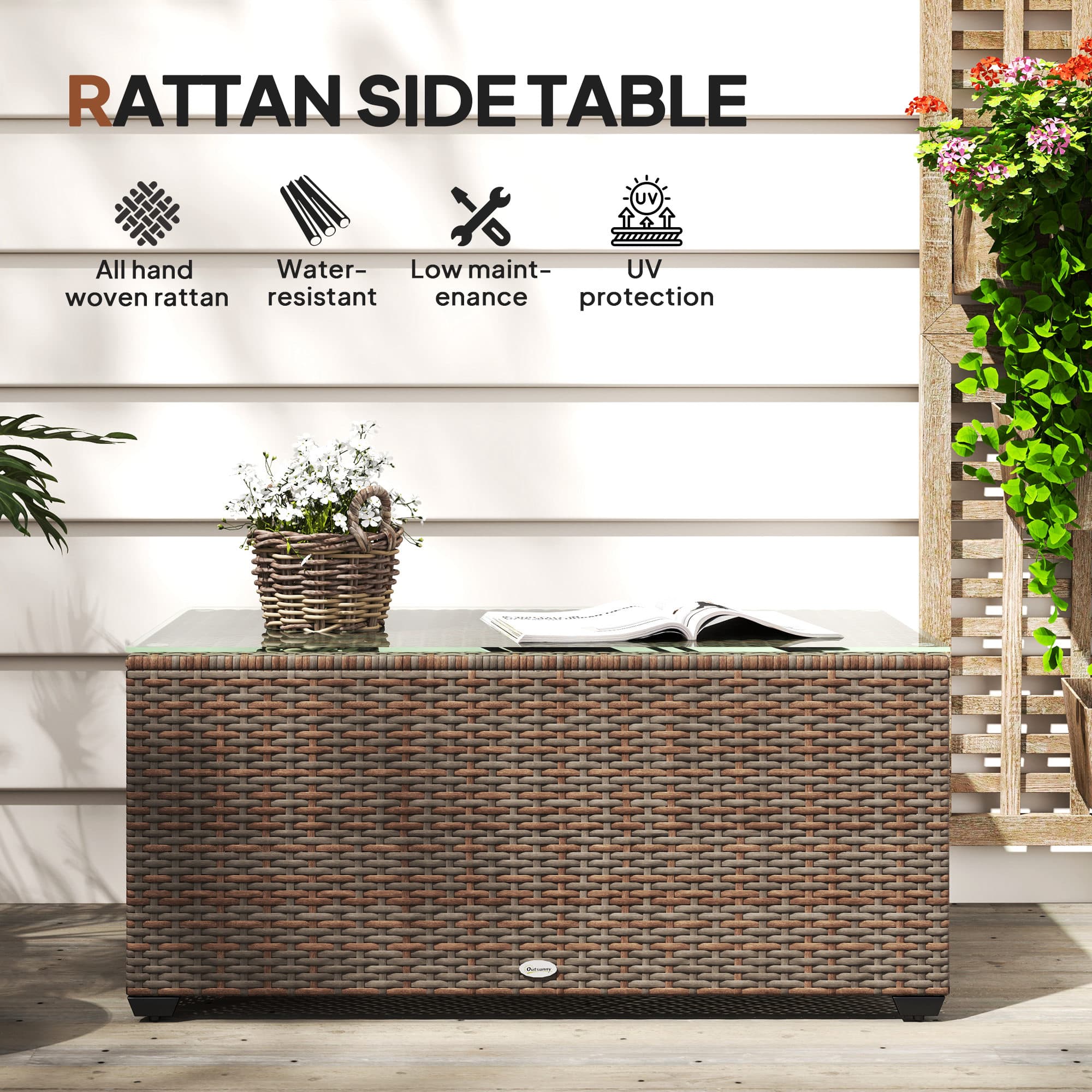 Transform Your Garden with this Rattan Glass-Top Table - image 2