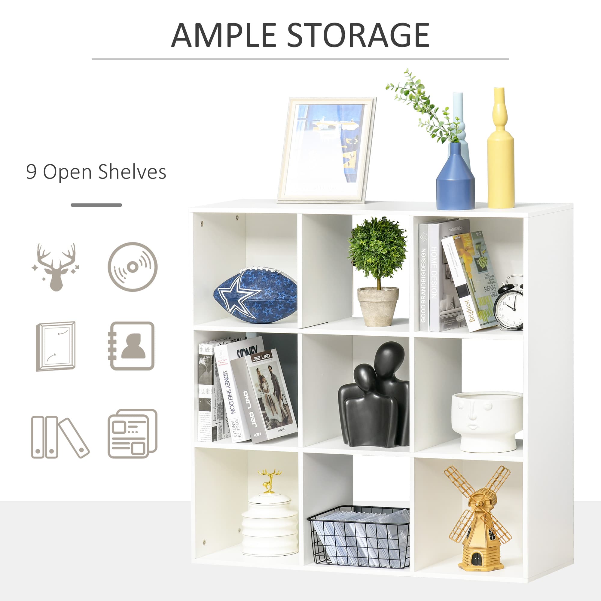 Transform Your Space with this White 9-Cube Storage Unit - image 3