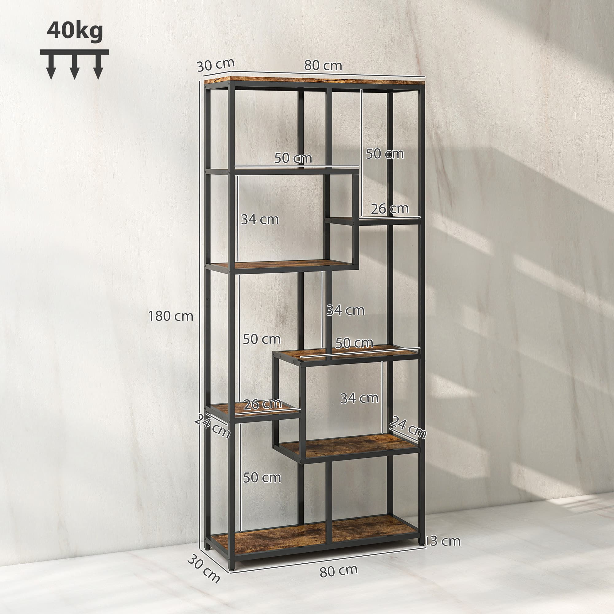 Transform Your Space with this 7-Tier Geometric Bookcase - image 4
