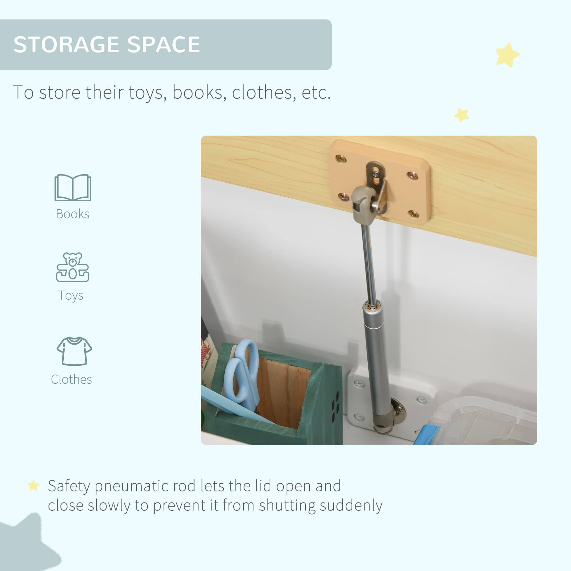 White Toy Box Bench for Children's Rooms - image 1