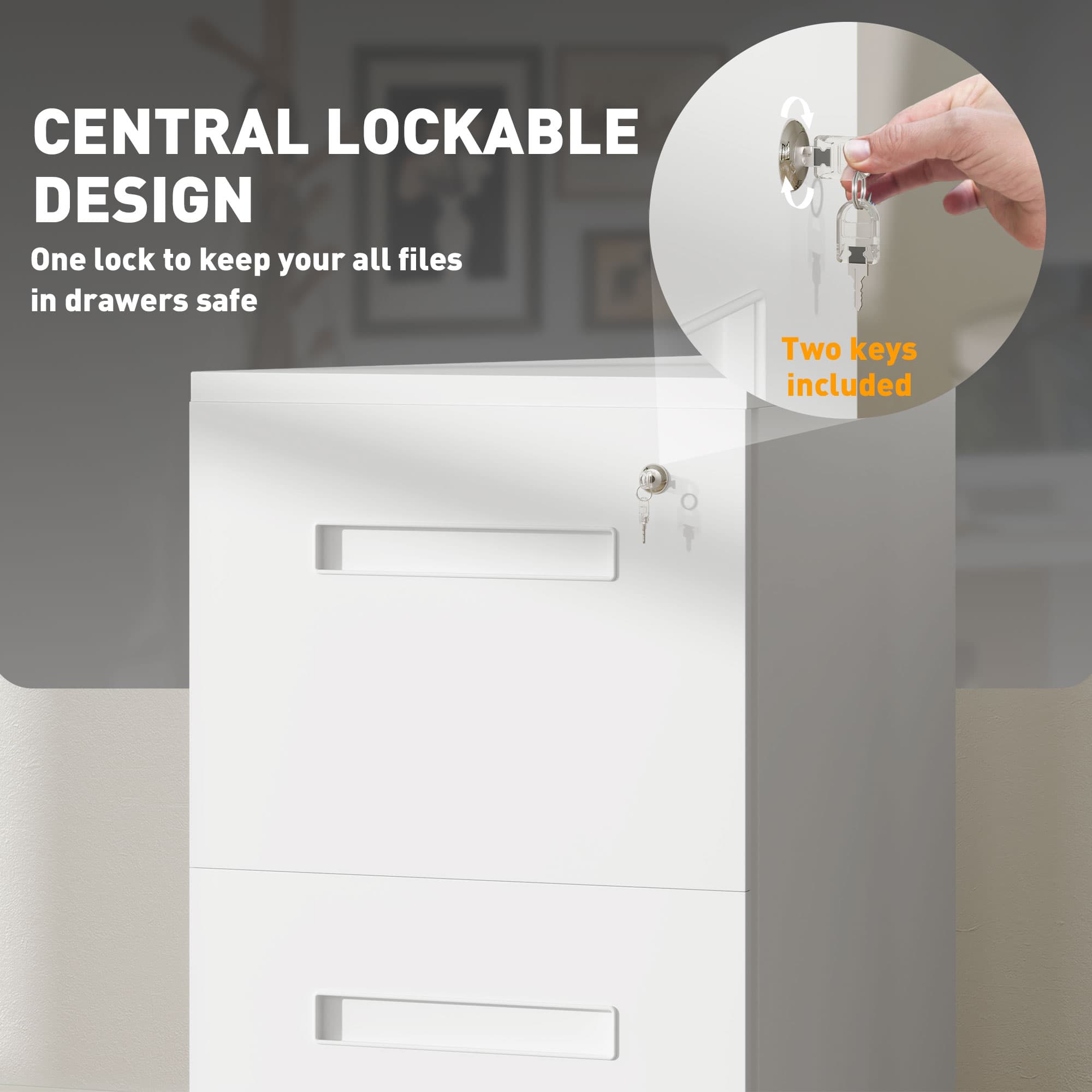 Secure Your Workspace with the Vinsetto Mobile Filing Cabinet - image 5