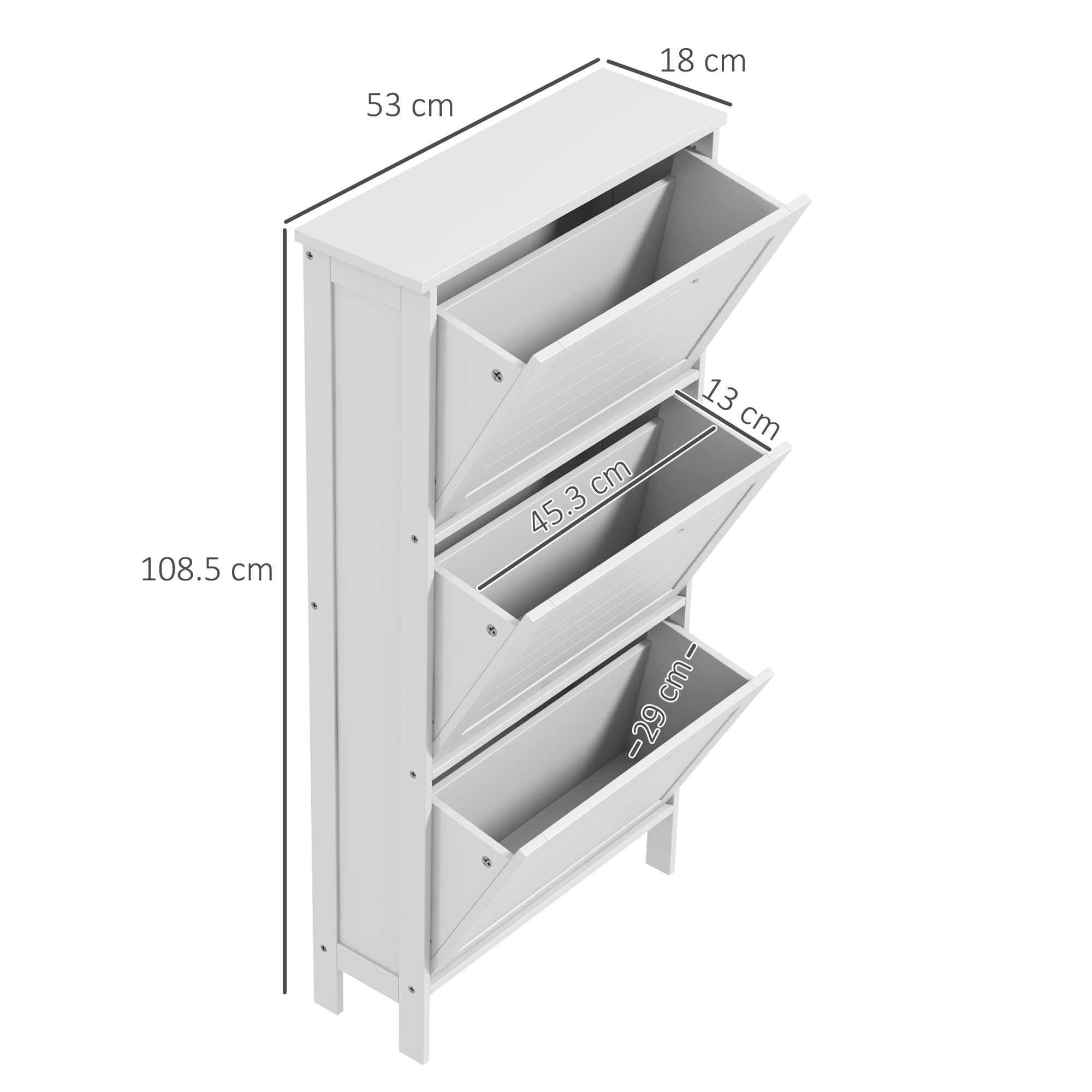 Transform Your Hallway With This Slimline White Shoe Cabinet - image 1