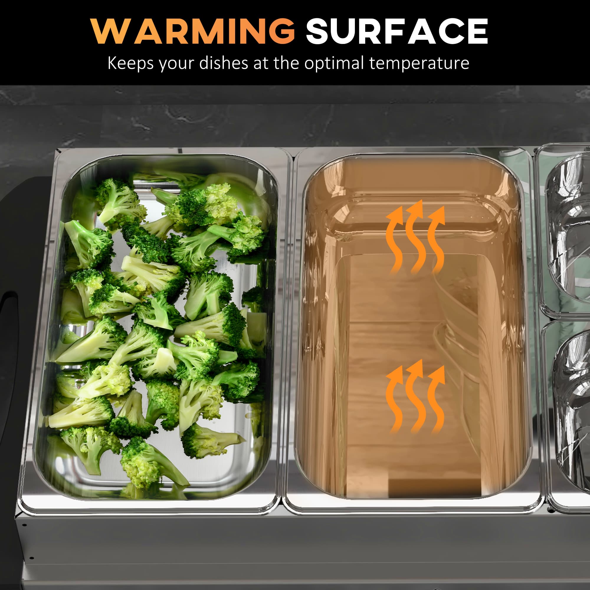 Electric Buffet Server with Four Trays and Adjustable Temperature Control - image 7