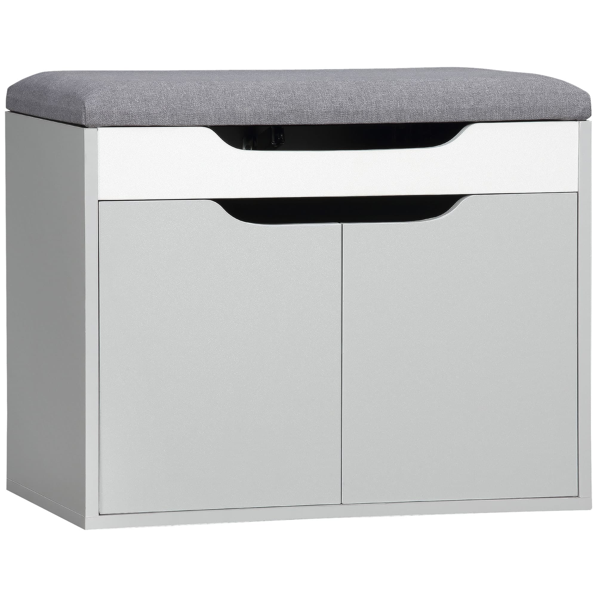Transform Your Hallway With This Light Grey Shoe Bench - Grey