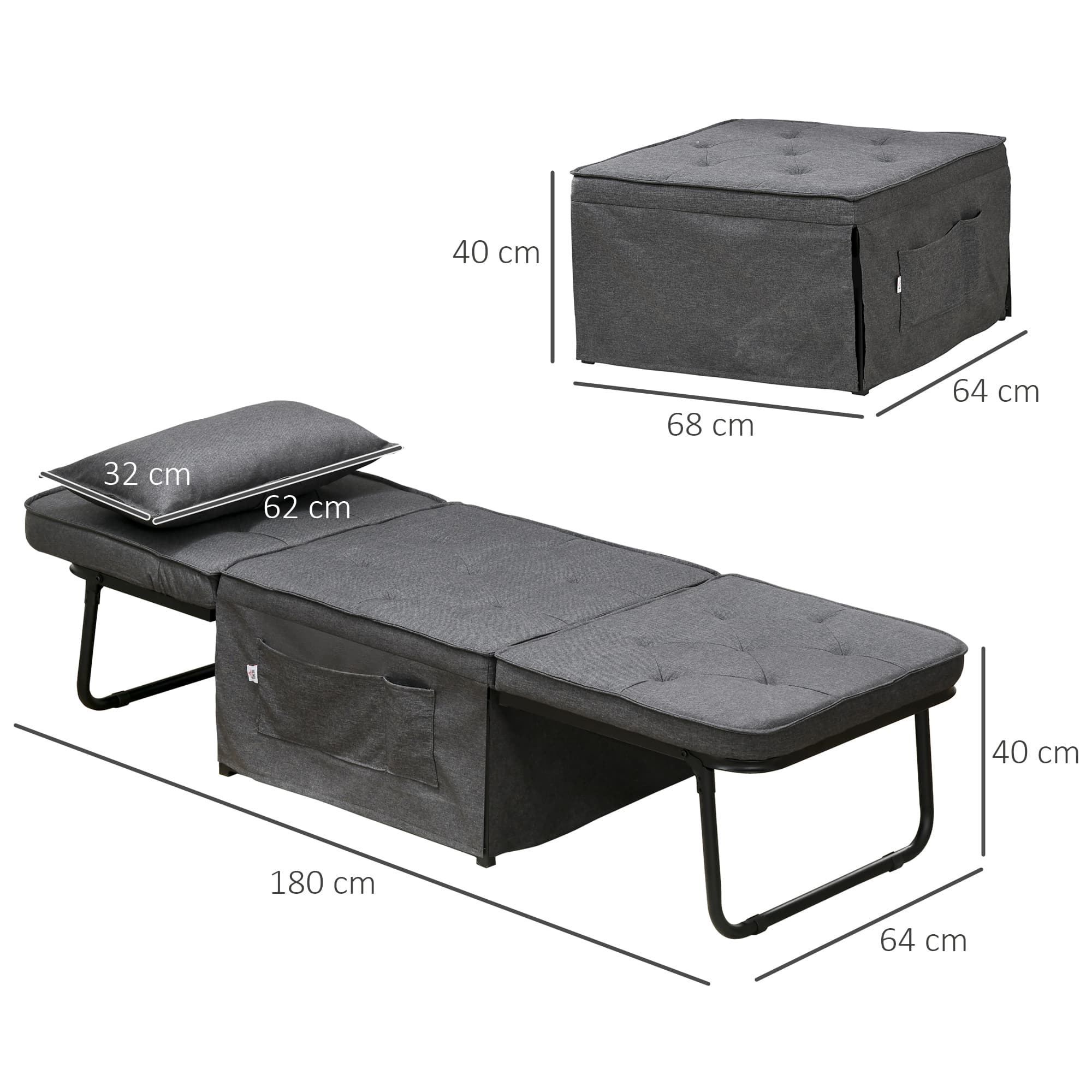 Transform Your Space with this 4-in-1 Folding Chair Bed - image 2