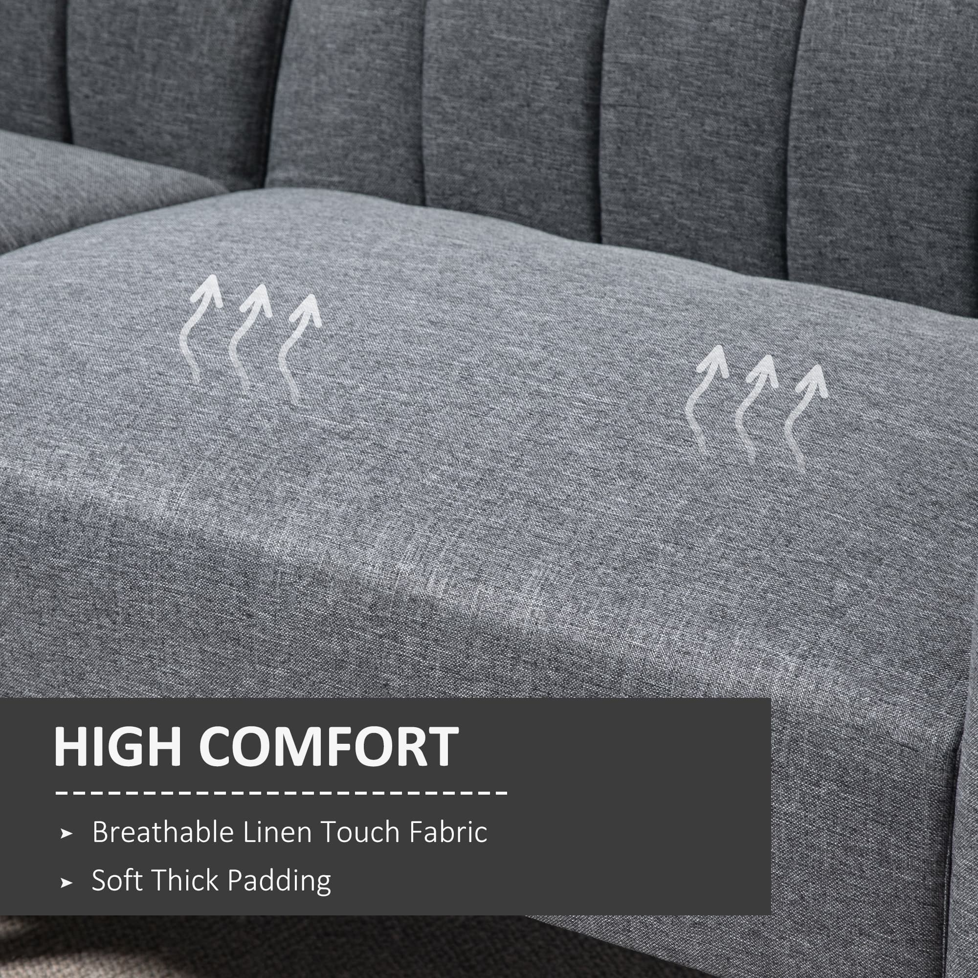 Transform Your Space with this Grey Linen Click Clack Sofa Bed - image 5