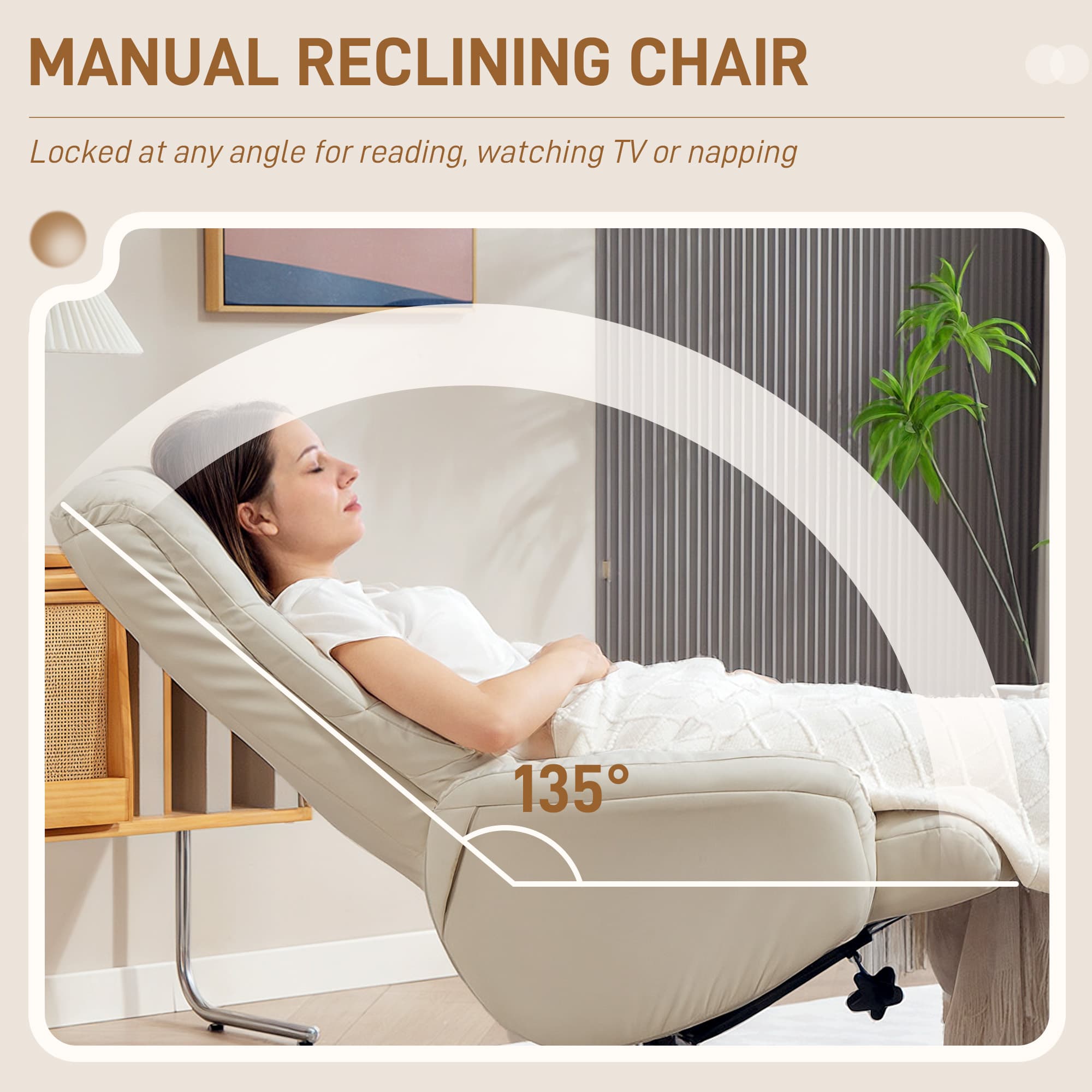 Discover Ultimate Comfort with this Cream Rocking Recliner - image 3