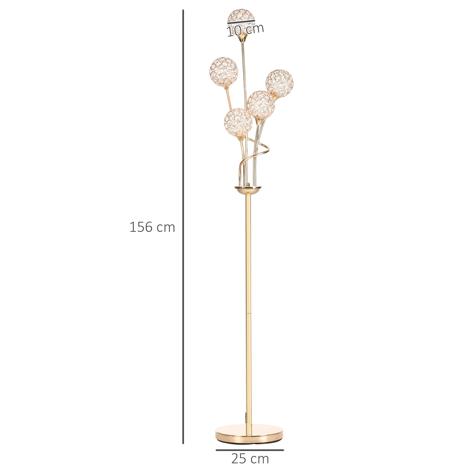 Transform Your Space with this 5-Light Crystal Floor Lamp - image 1