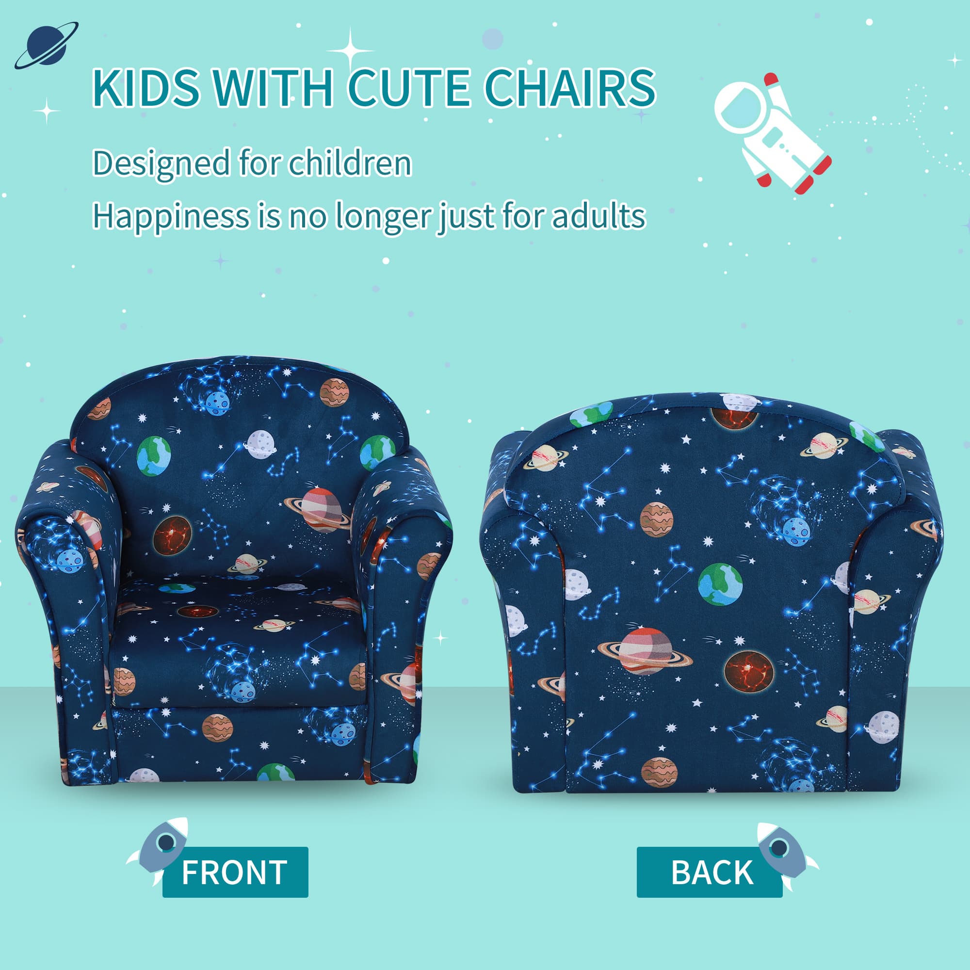 Transform Their Room with this Blue Space Themed Kids Armchair - image 3