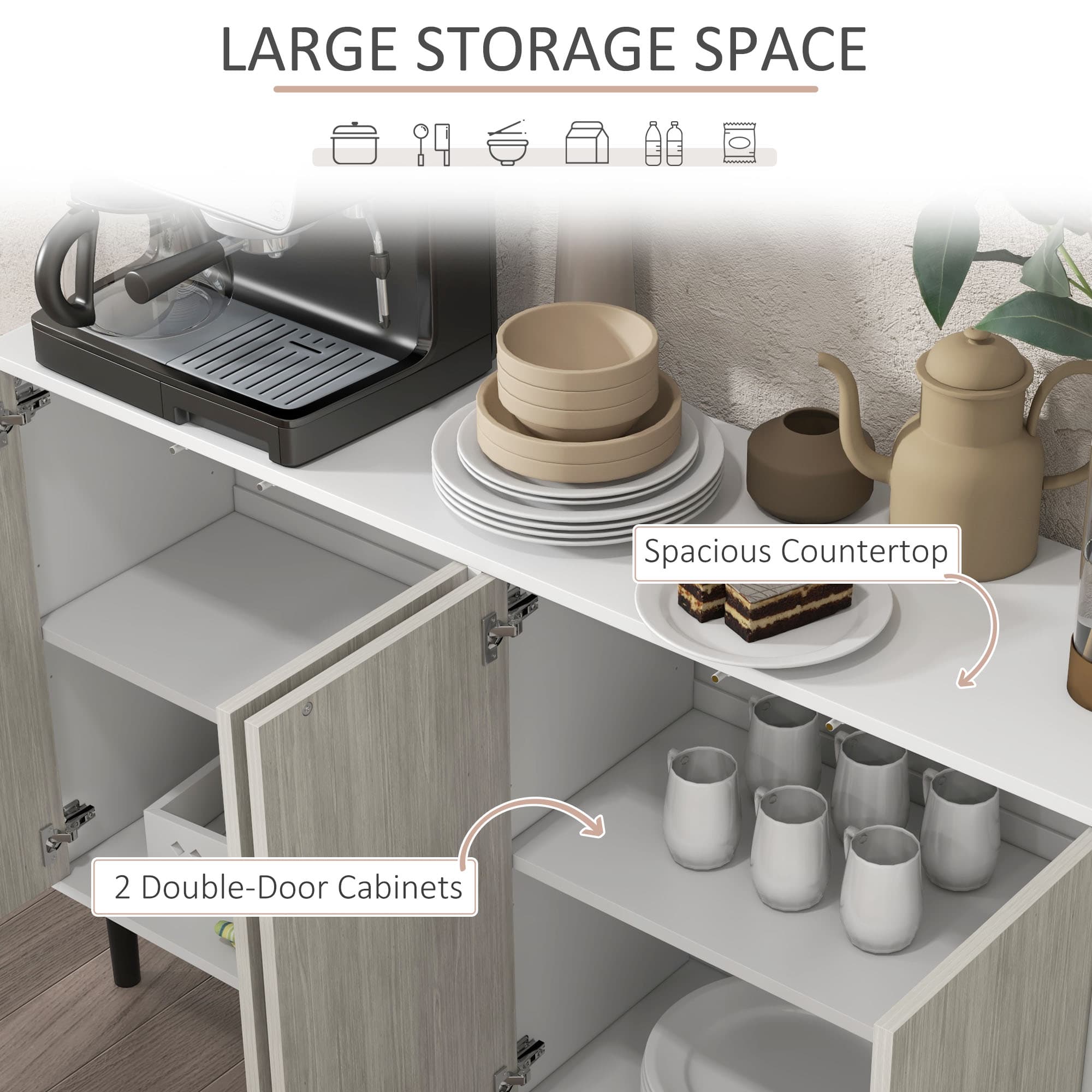 Transform Your Space With This Effortless 4-Door Sideboard - image 3