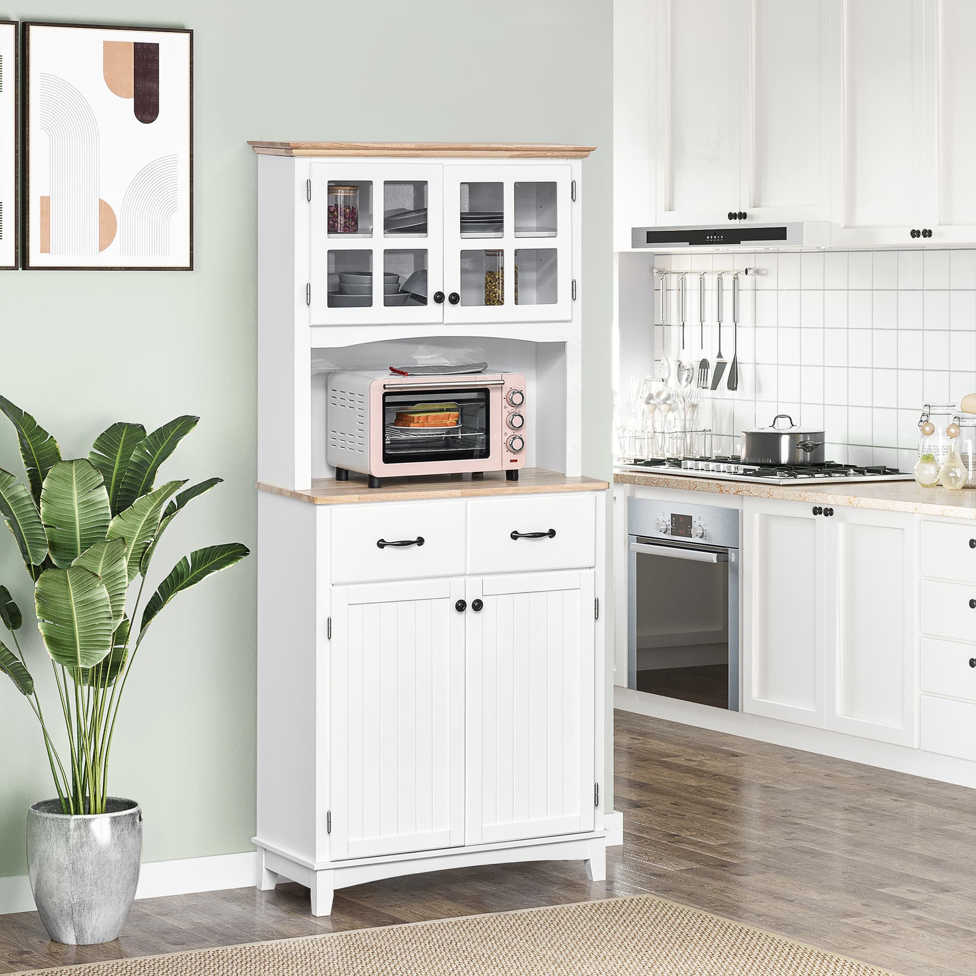 Effortless Kitchen Storage: White Freestanding Cupboard - image 5