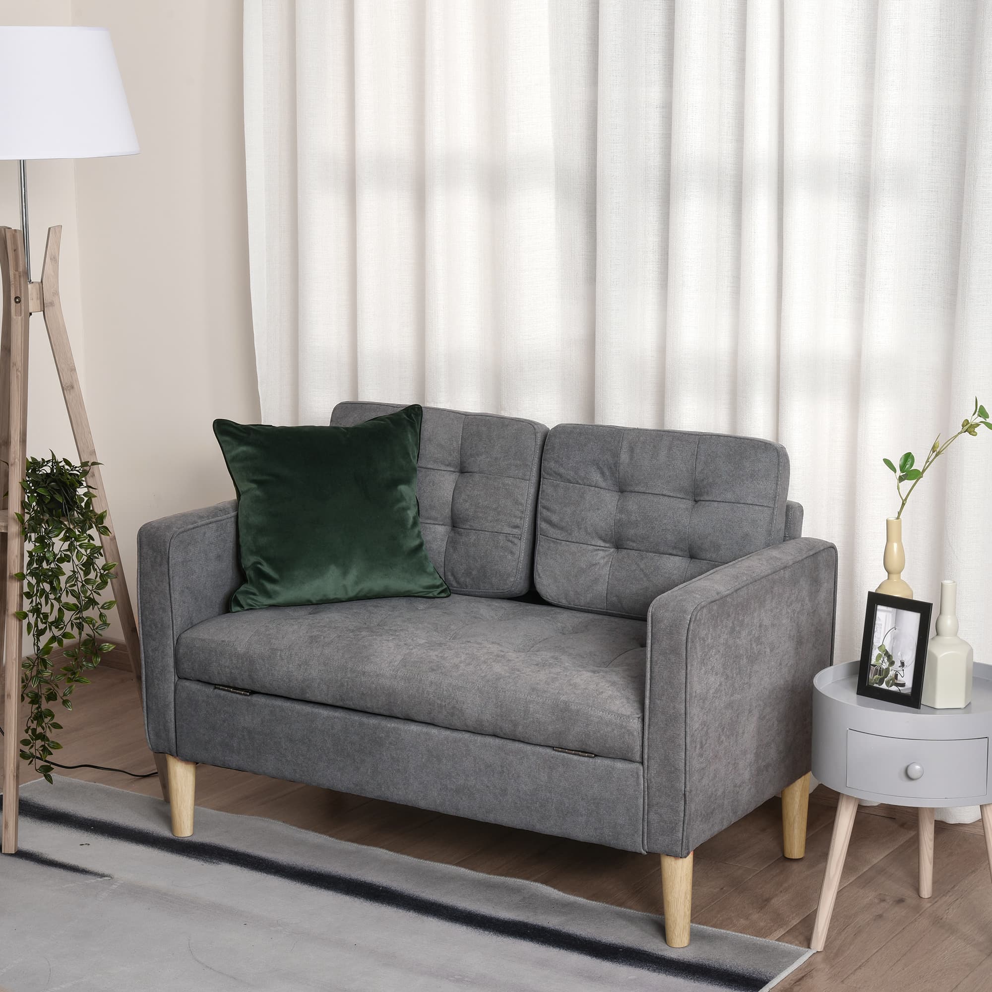Transform Your Space with this Grey 2-Seater Storage Sofa - image 2