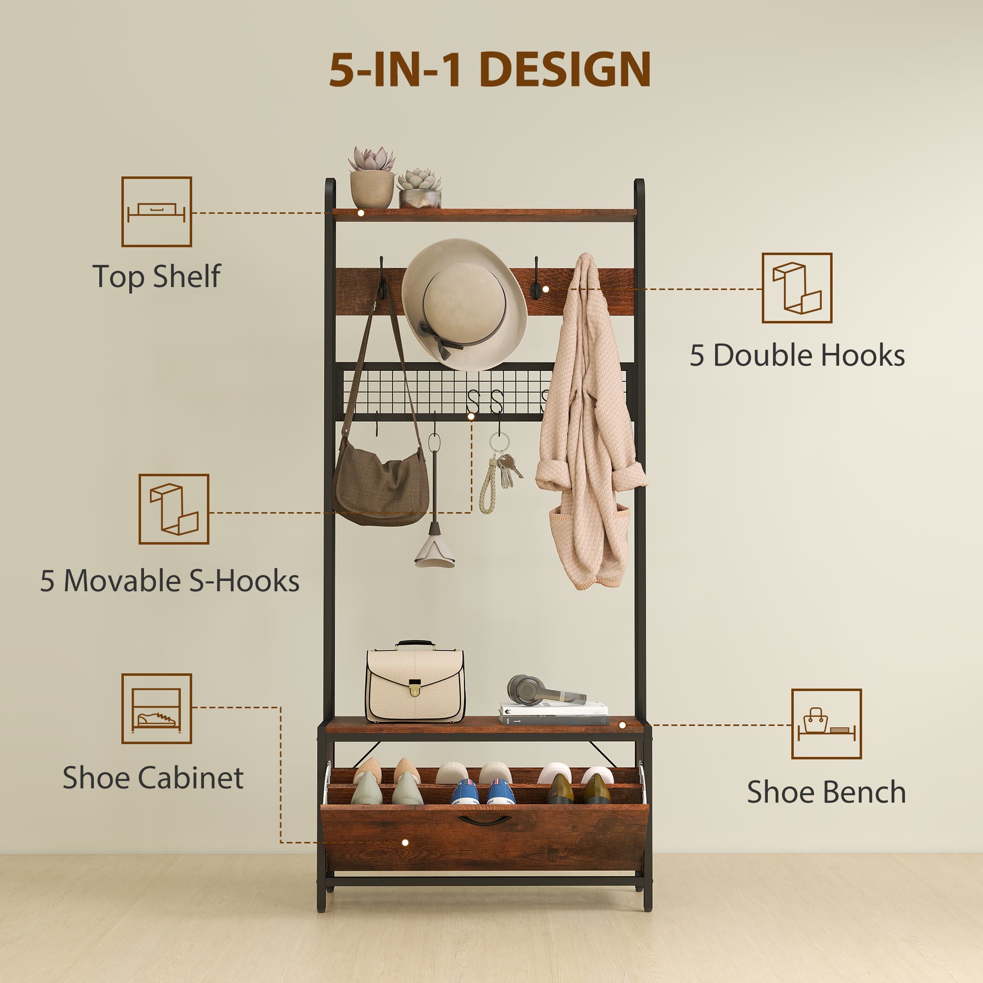 Transform Your Entrance with this 5-in-1 Hallway Tree - image 1