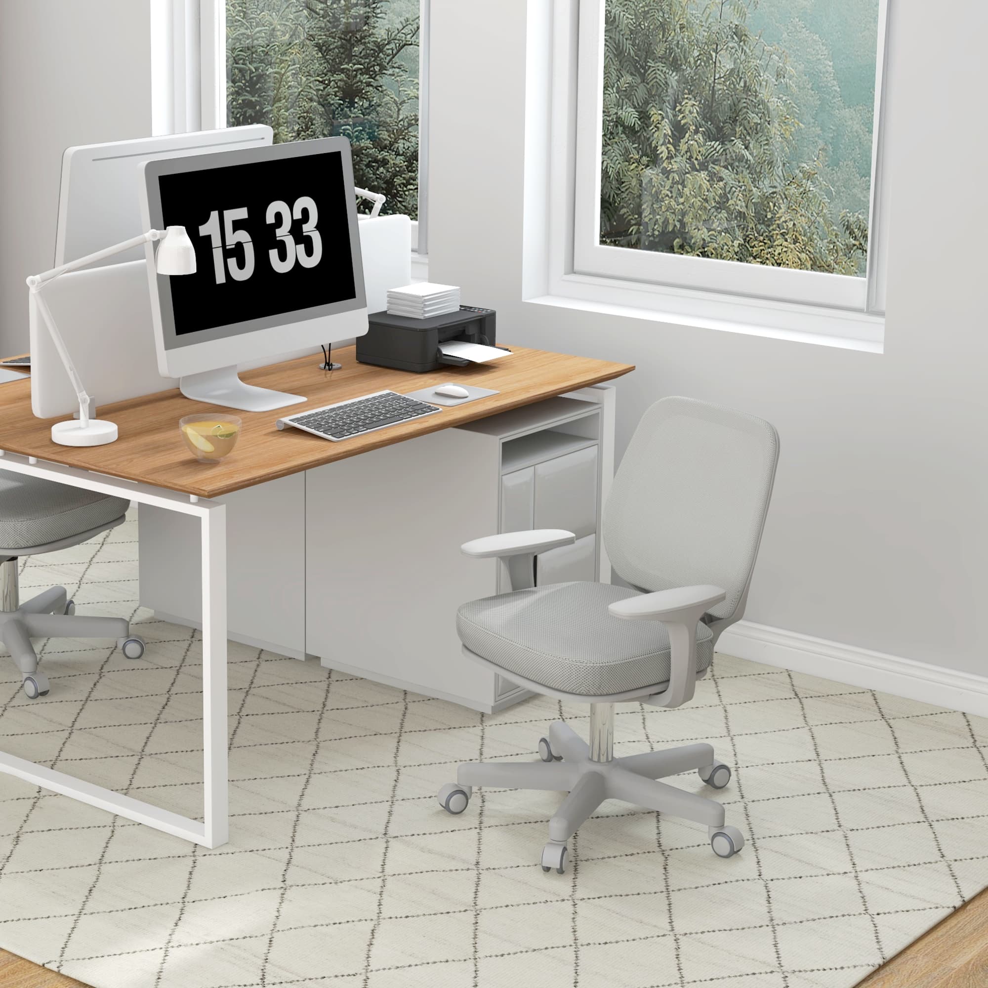 Vinsetto Grey Mesh Office Chair for All-Day Comfort - image 1