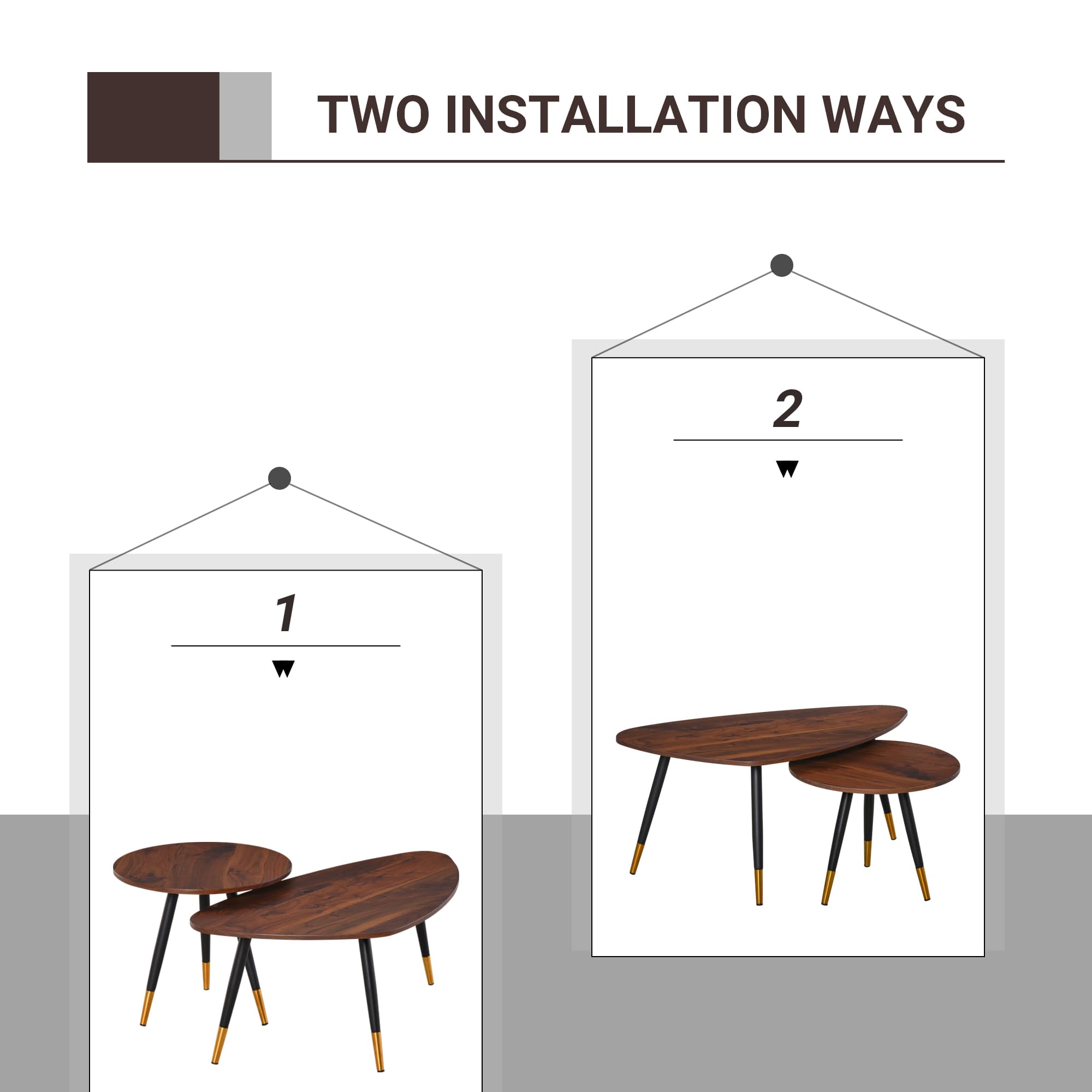 Transform Your Space with this Walnut Scandi Table Set - image 4