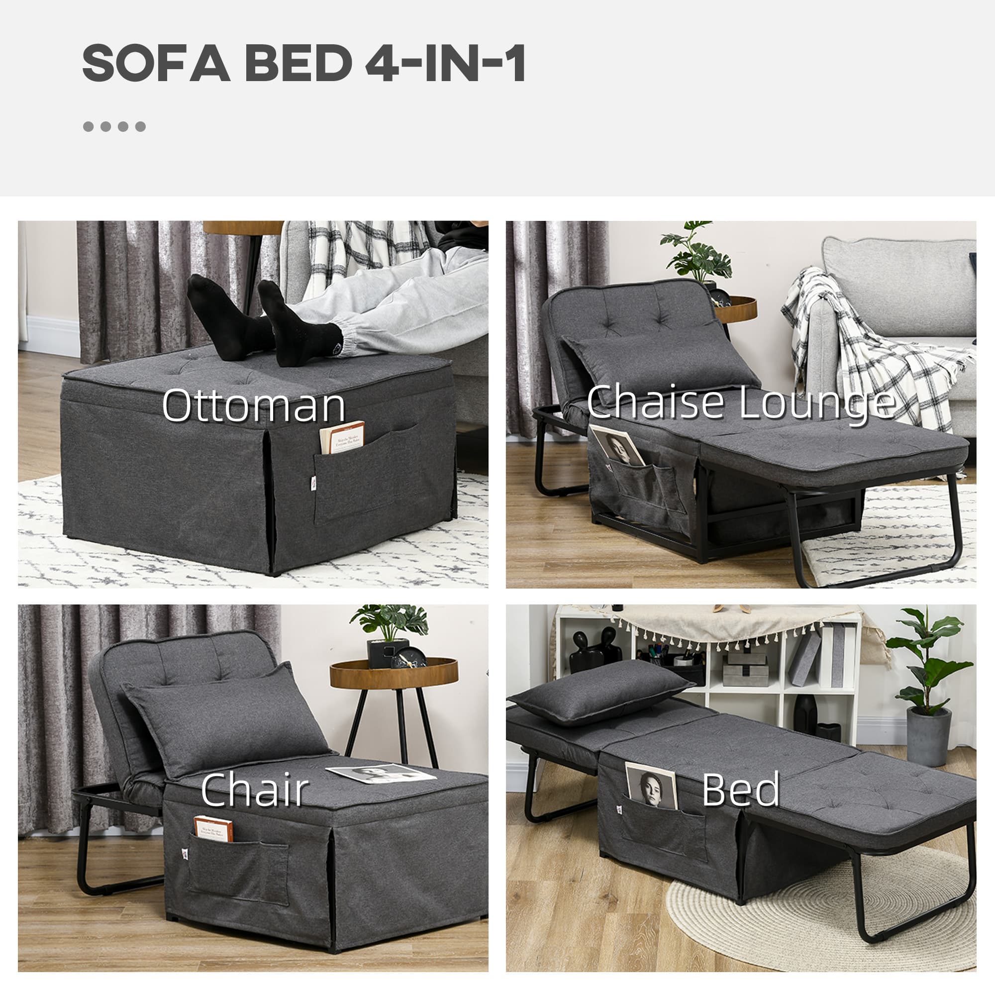 Transform Your Space with this 4-in-1 Folding Chair Bed - image 4