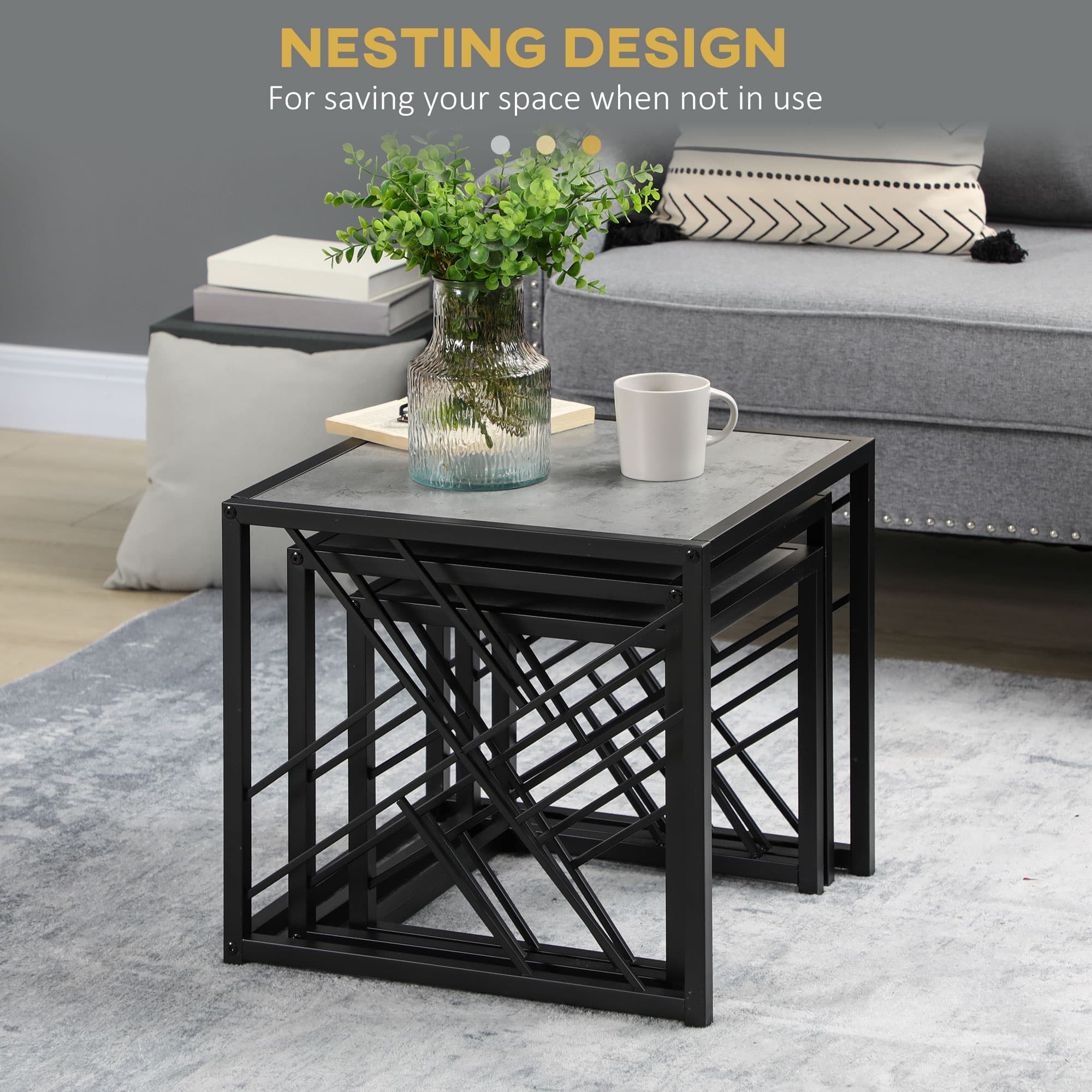 Transform Your Space With This Set of 3 Grey Nesting Tables - image 4