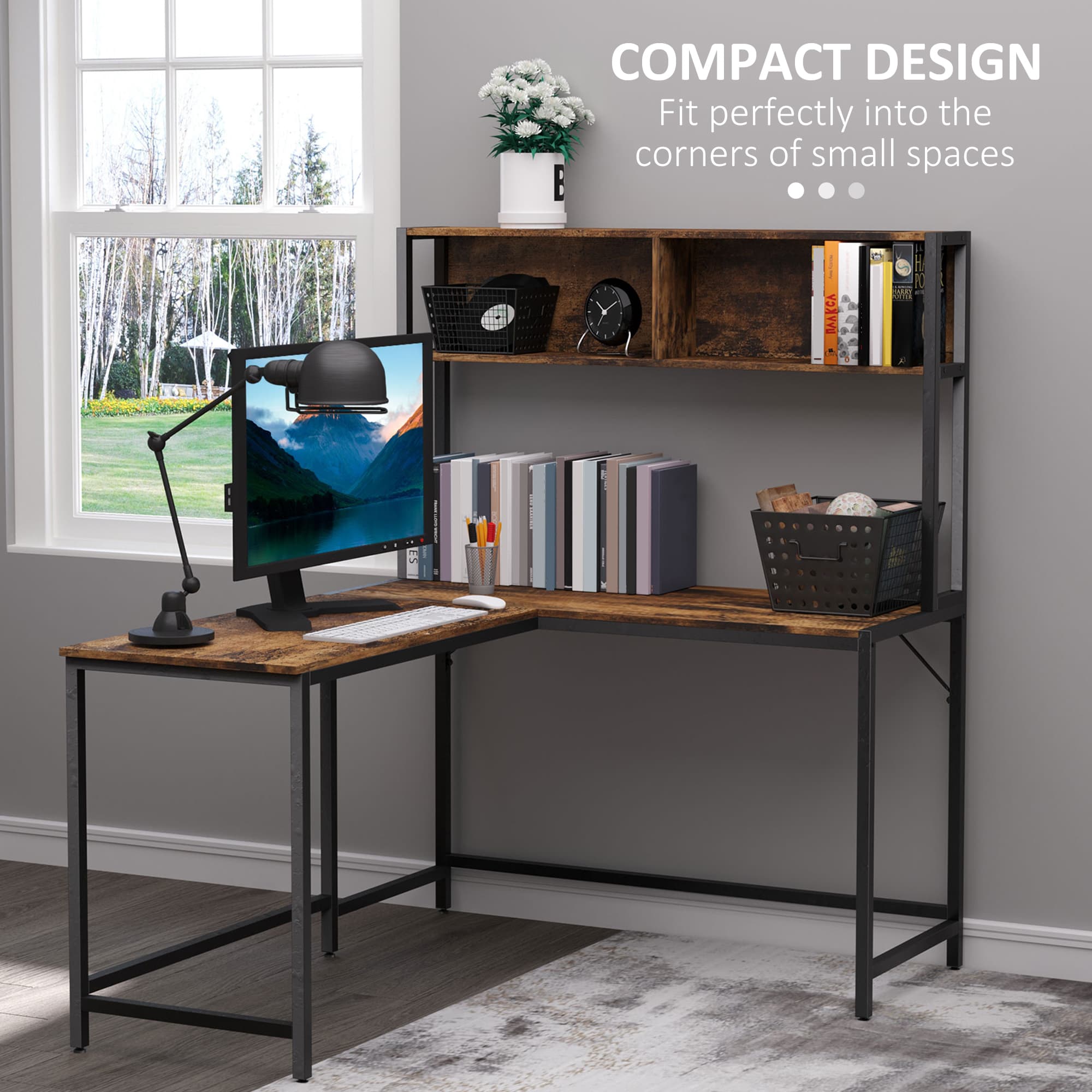 Transform Your Workspace with this Industrial Corner Desk - image 4