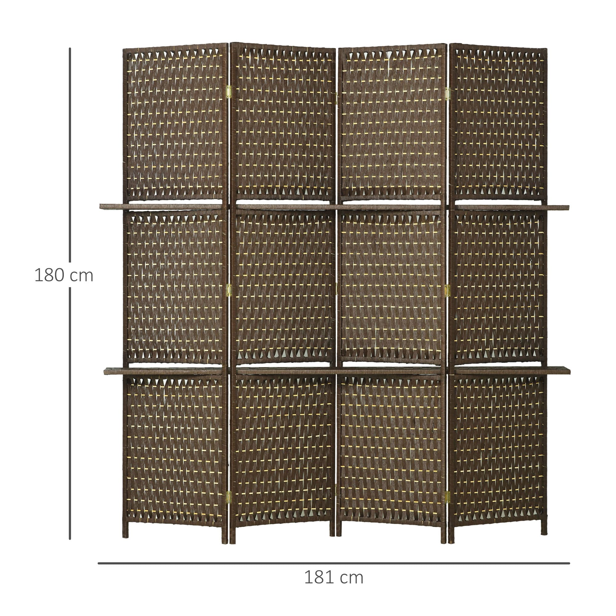 Create Instant Privacy: 4-Panel Room Divider with Shelves - image 2