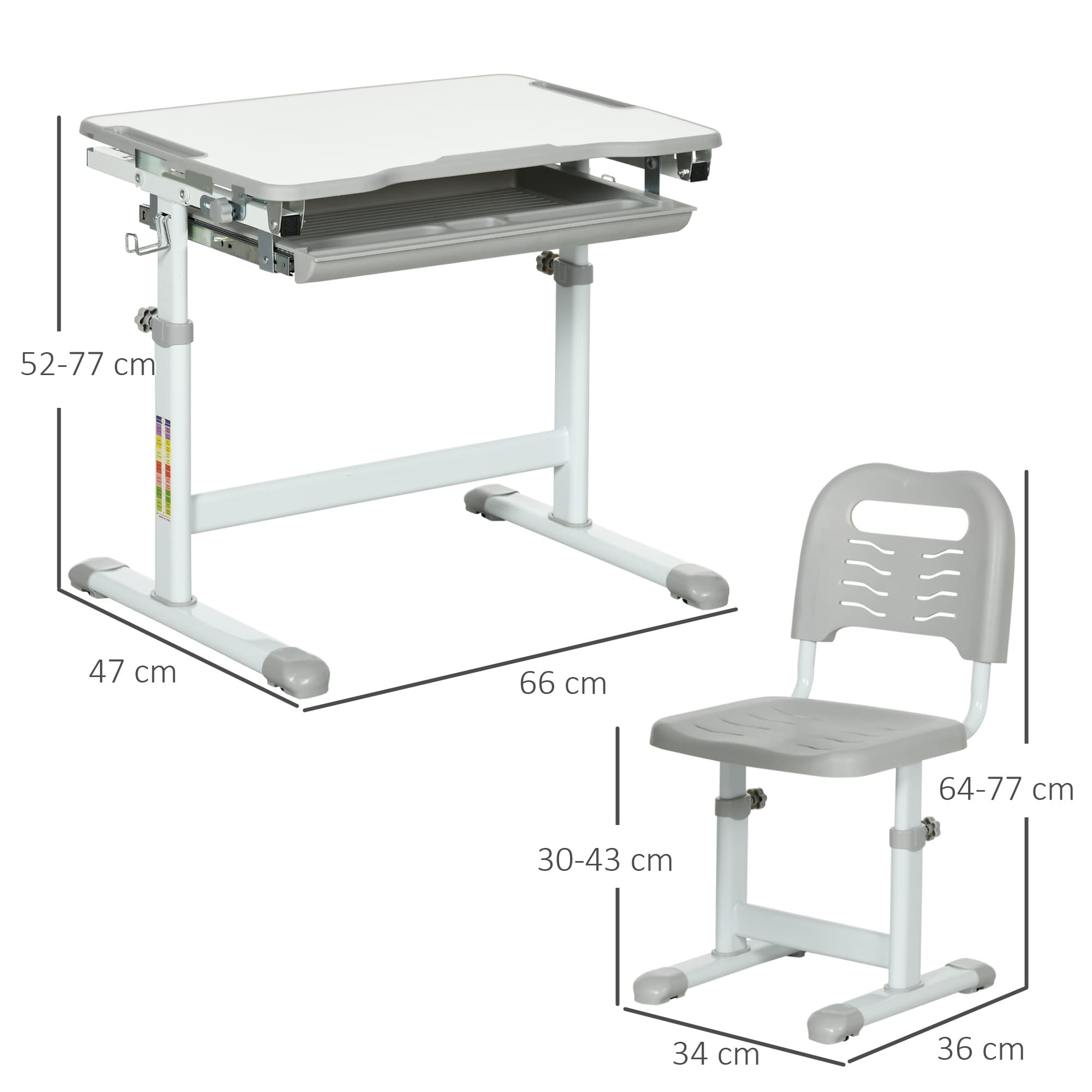 Transform Their Study Space with this Adjustable Desk Set - image 4