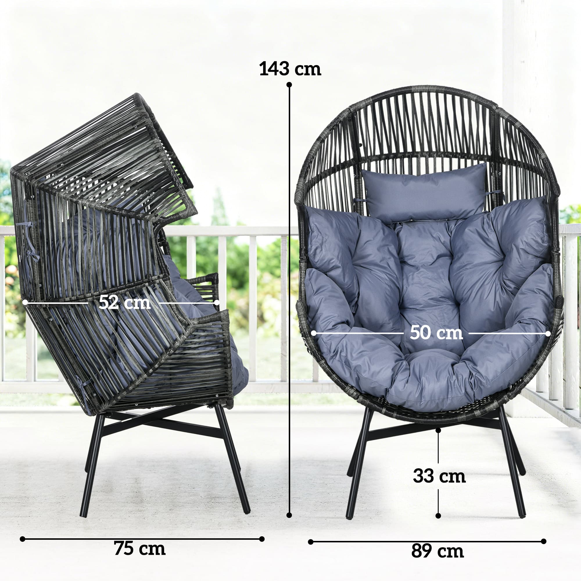 Transform Your Space with this Grey Rattan Egg Chair - image 4