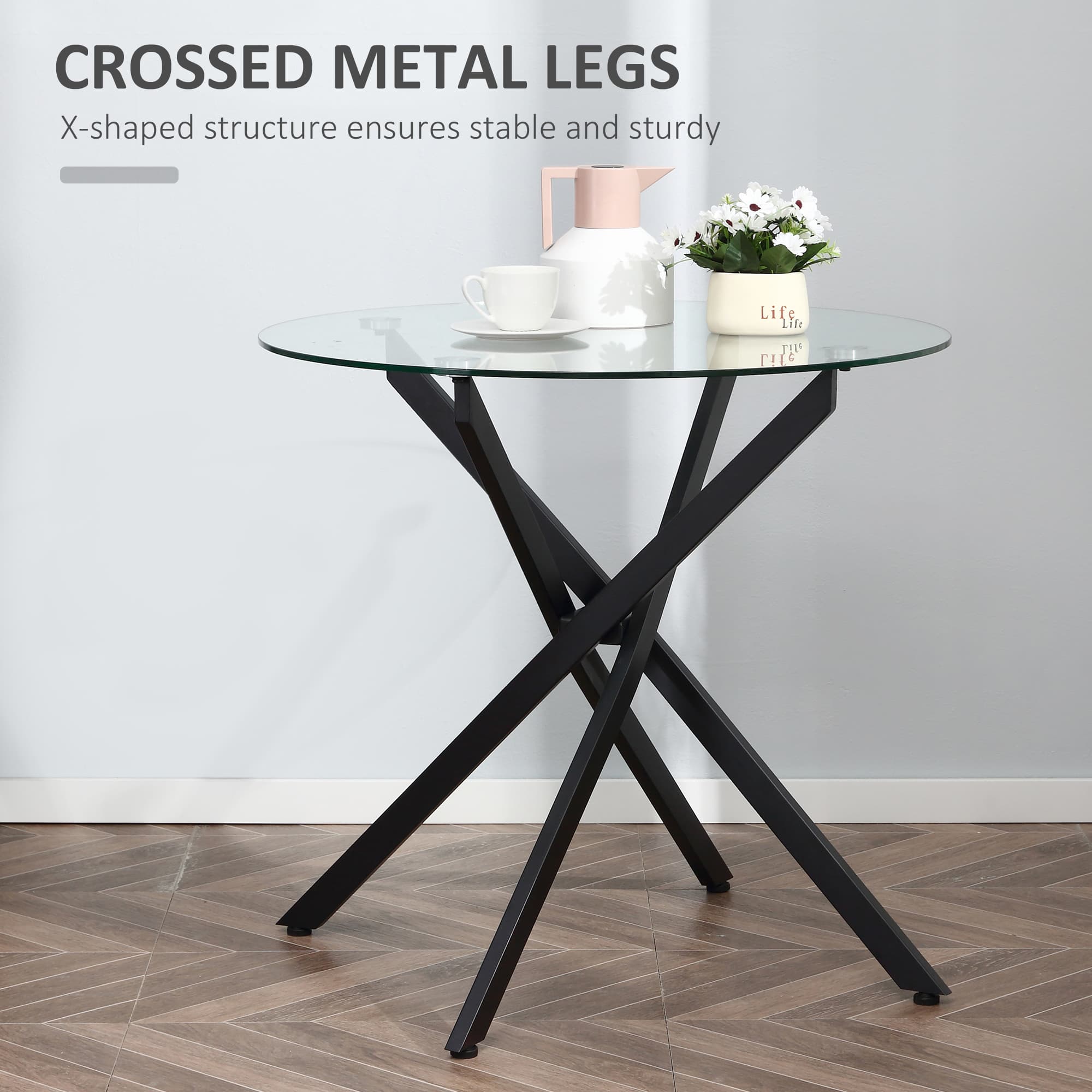 Transform Your Dining Space with this Modern Round Glass Table - image 1