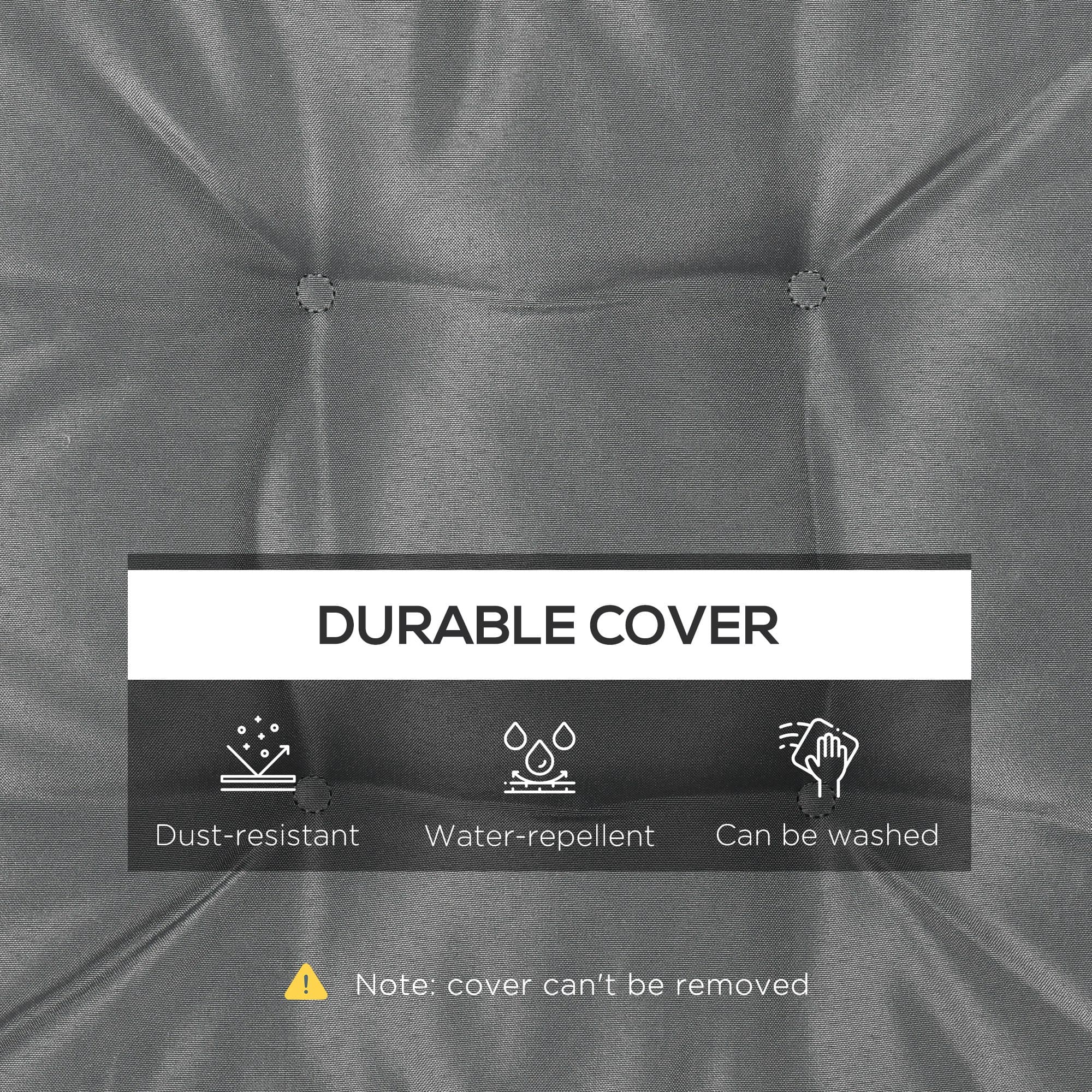 Set Of 4 Grey Garden Cushions For Dining Chairs - image 3