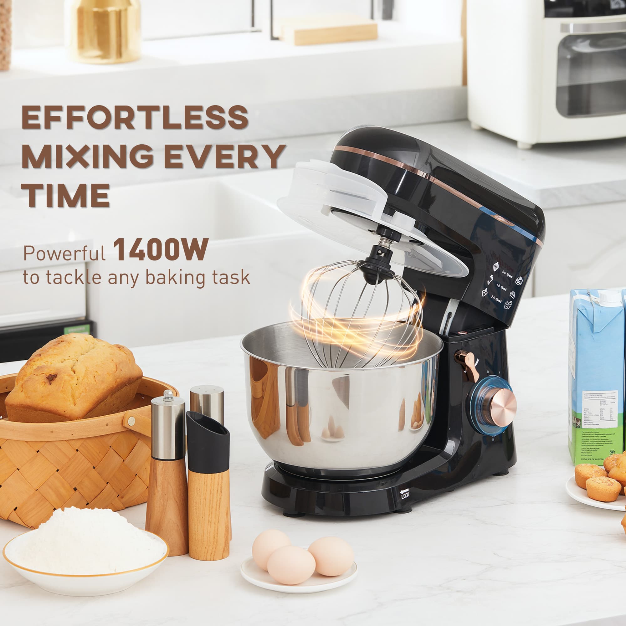 Transform Your Baking with the 1400W 5L Stand Mixer - image 1