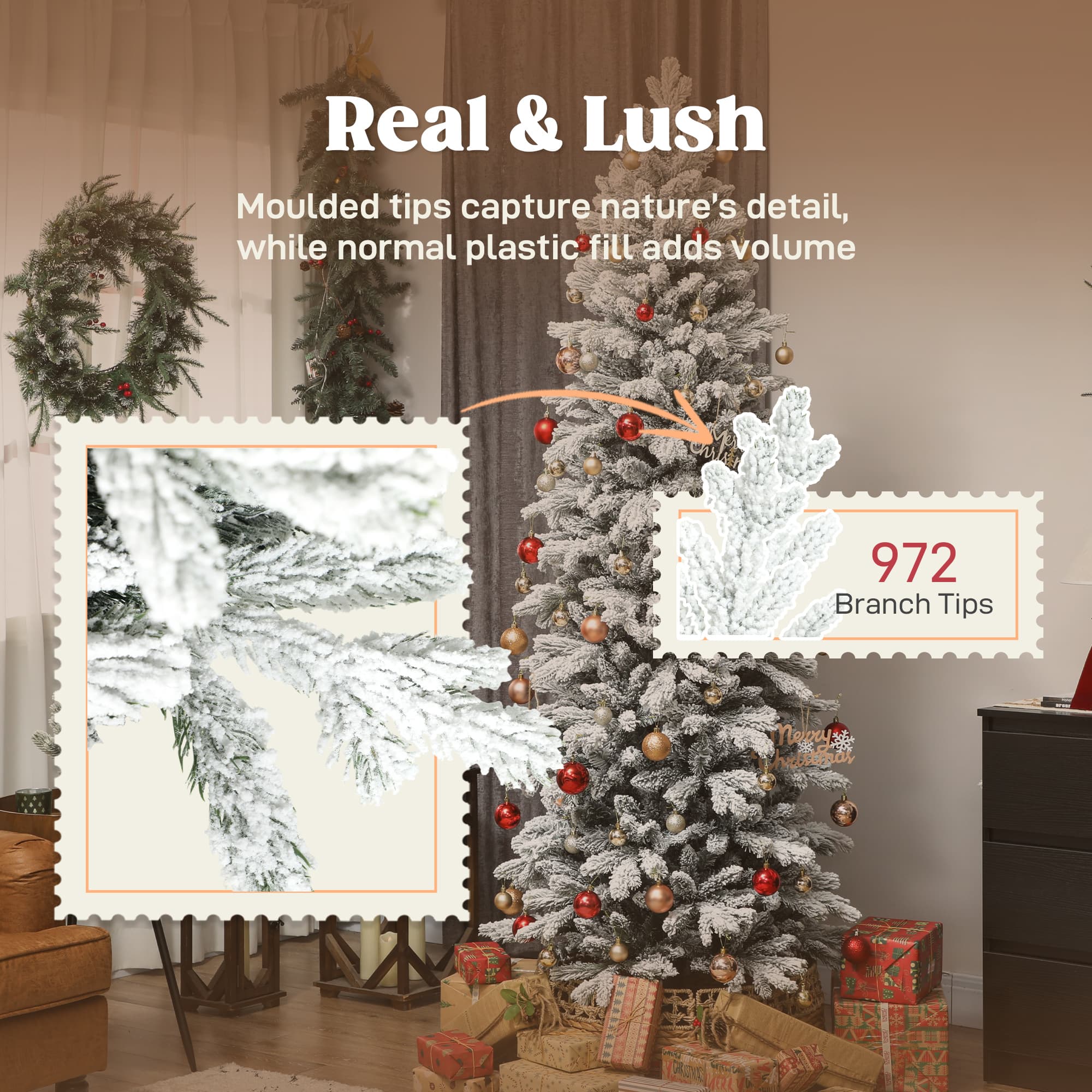 A slim, snow-dusted Christmas tree for tighter spaces - image 3