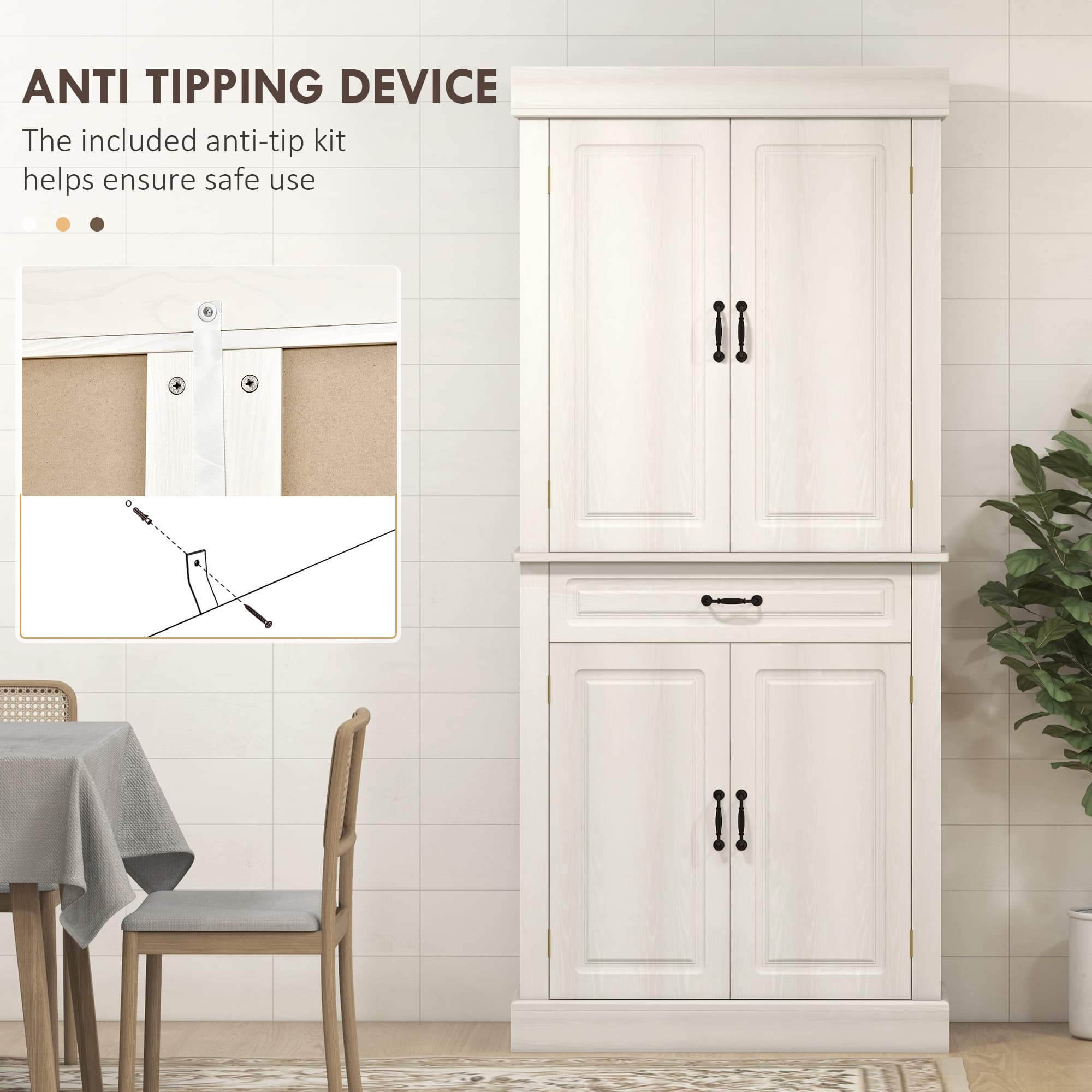 Transform Your Space with this Tall White Kitchen Pantry - image 3