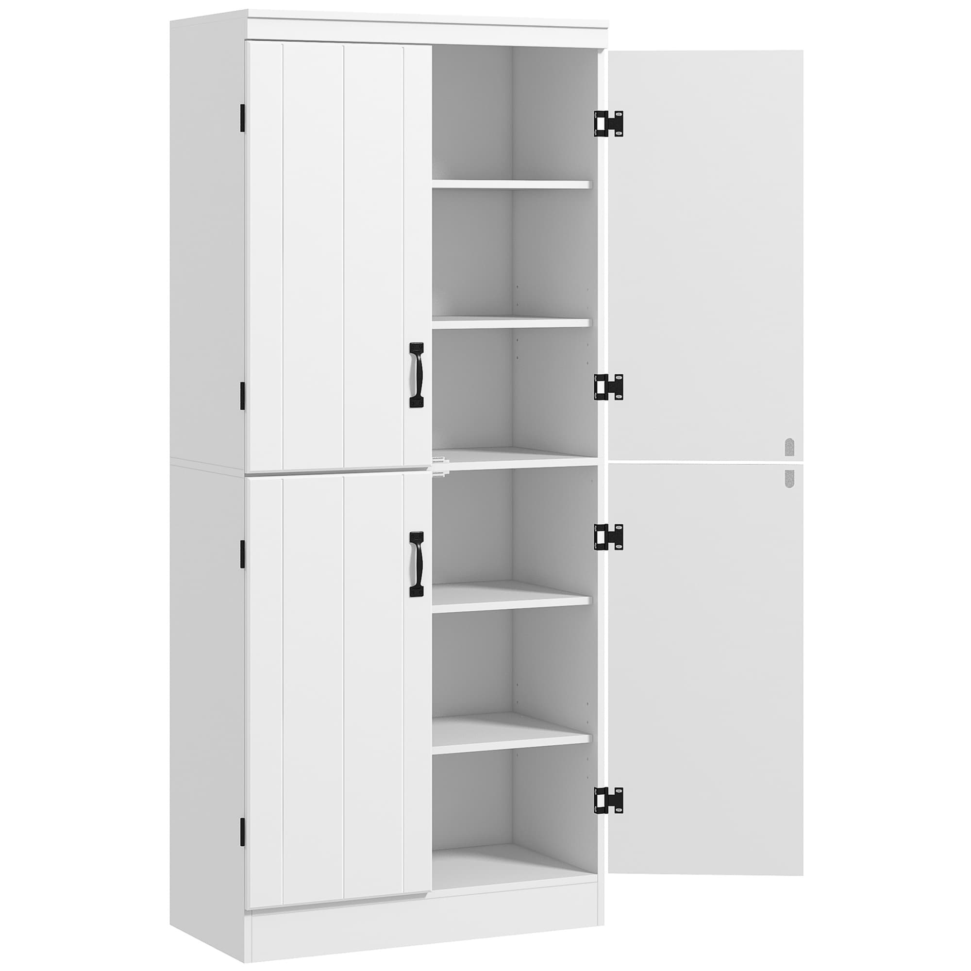 Transform Your Space with this Tall 6-Tier Larder Cupboard - White
