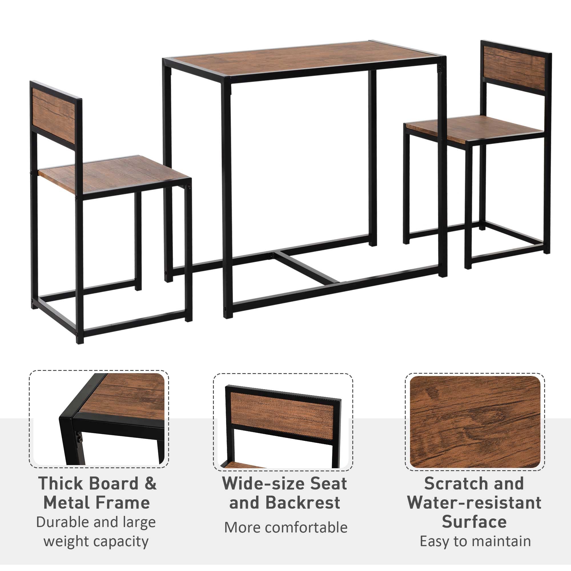 Transform Your Compact Kitchen with this 3-Piece Dining Set - image 1