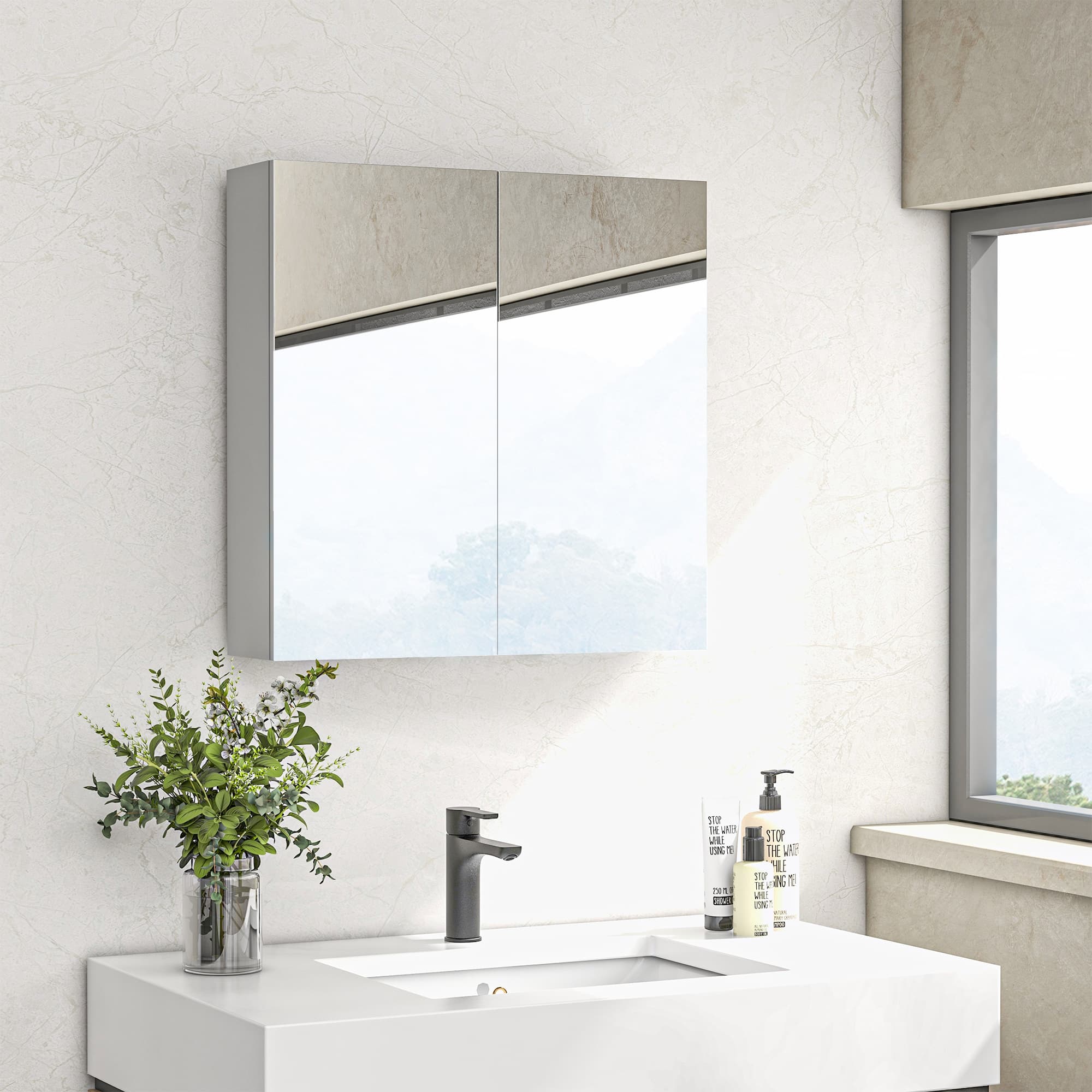 Transform Your Space with the Kleankin White Mirror Cabinet - image 2