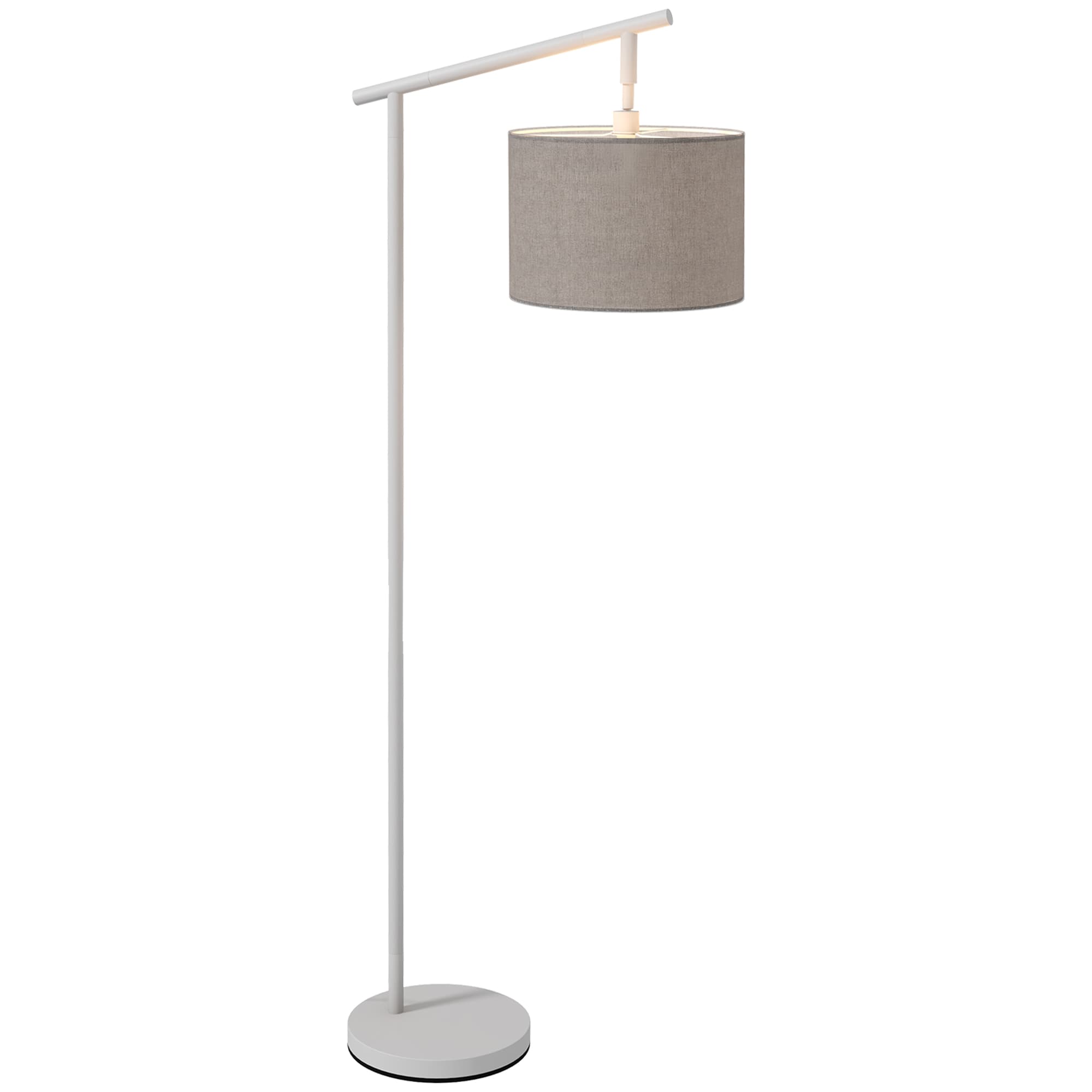 Grey Floor Lamp with Adjustable Shade and LED Bulb - image 6