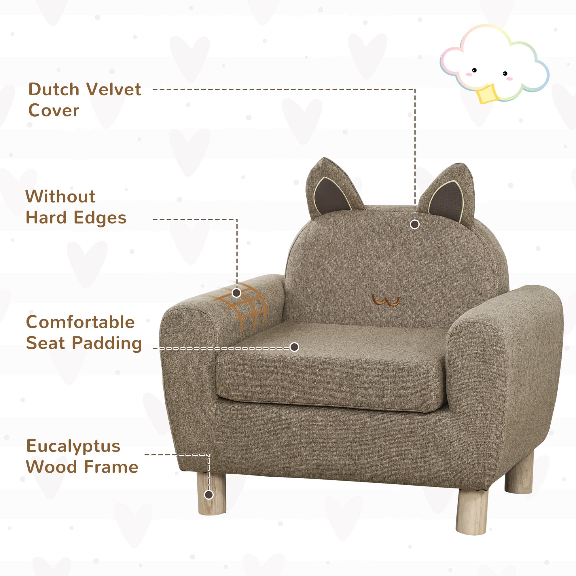 Transform Their Playroom with this Brown Toddler Armchair - image 1