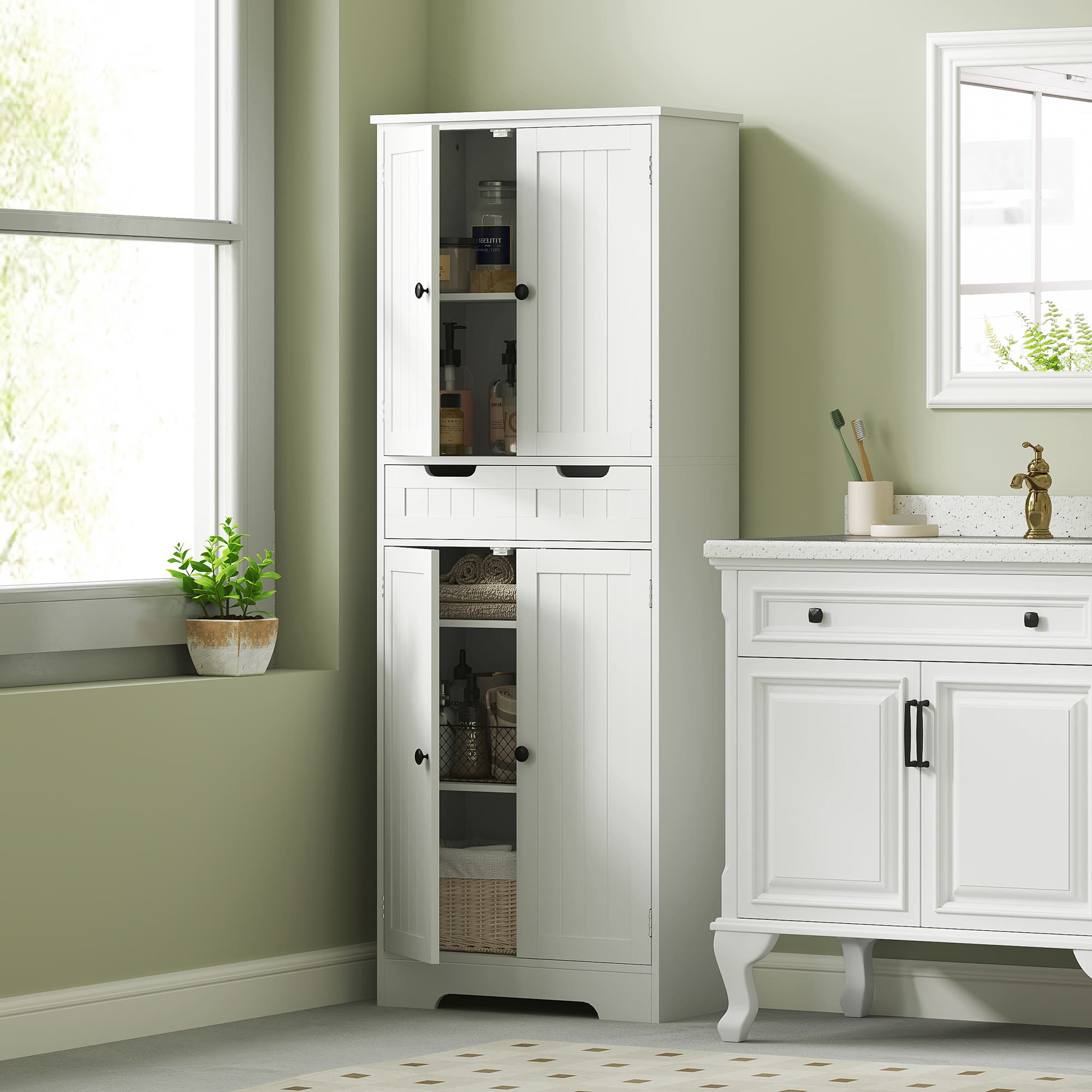 Transform Your Space with this Tall White Bathroom Cabinet - image 5