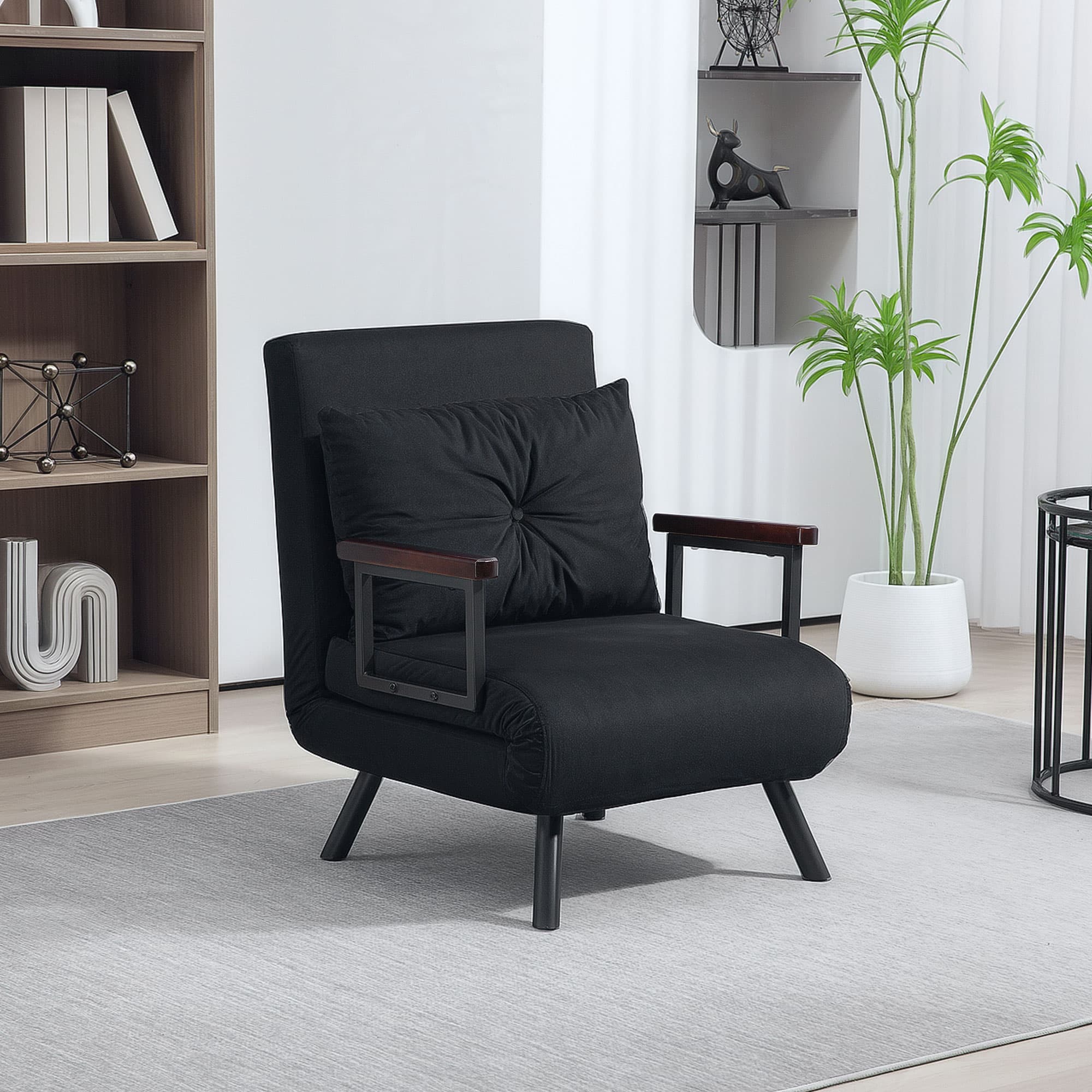 Transform Your Space with this 4-in-1 Velvet Chair Bed - image 3