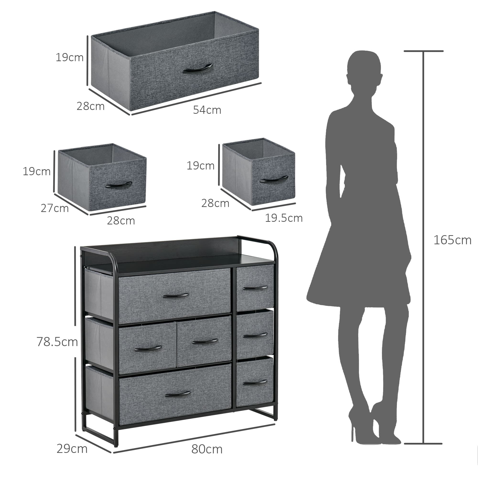 Effortless Organisation: 7-Drawer Grey Fabric Chest - image 4