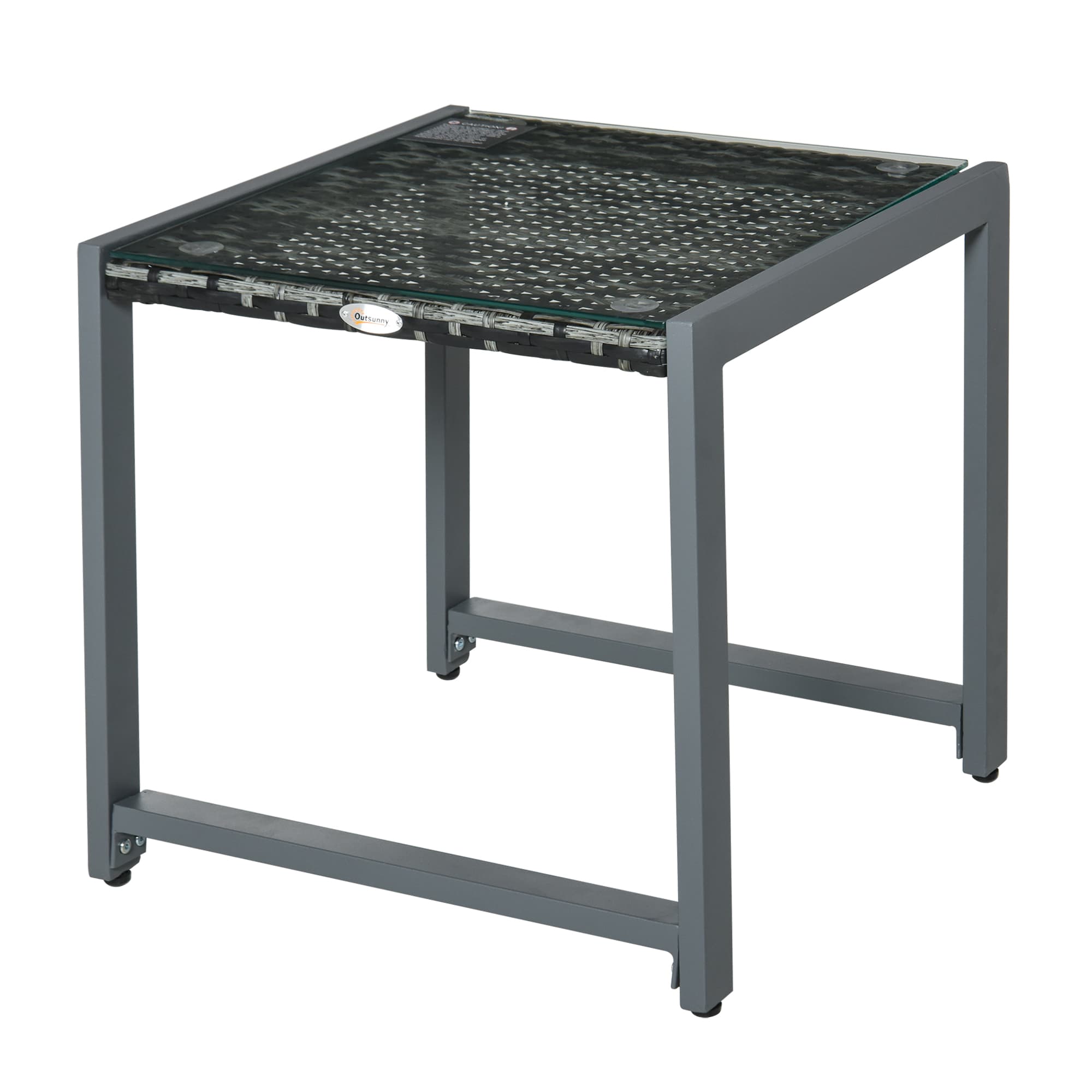Grey Rattan Patio Table for Outdoor Seating - image 10