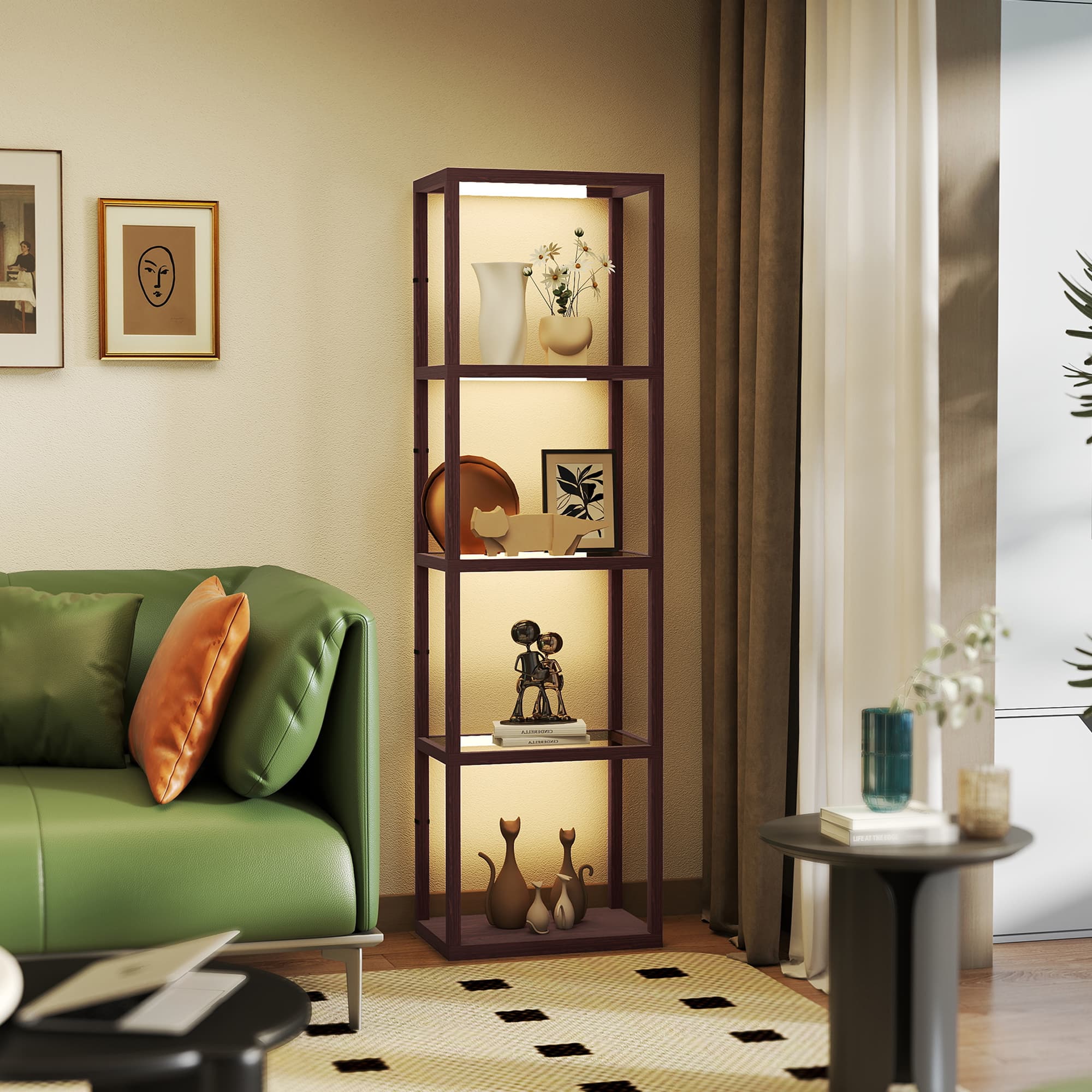 Transform Your Space with this Dimmable Shelf Floor Lamp - image 1