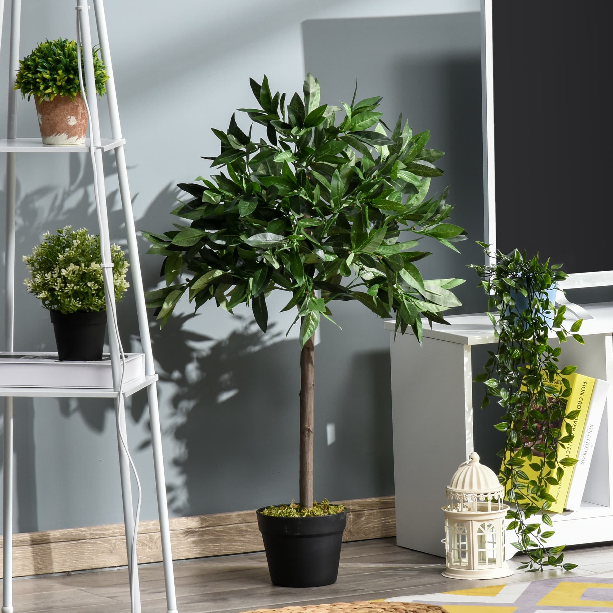 Premium 90cm Artificial Bay Laurel Topiary Trees Set of 2 - image 5