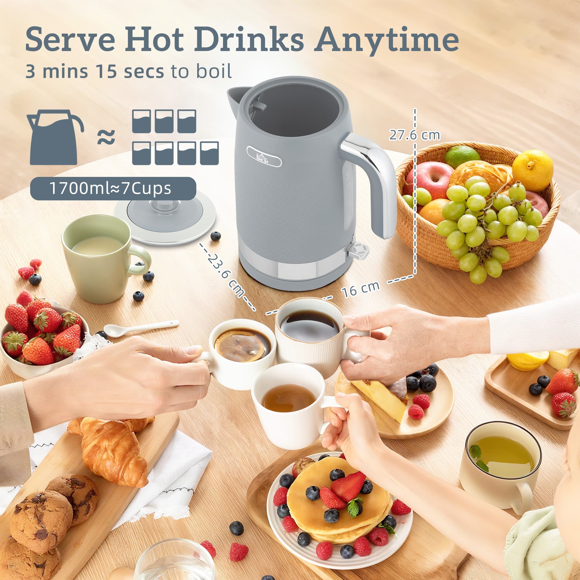 Transform Your Mornings with this Sleek Grey Breakfast Set - image 3