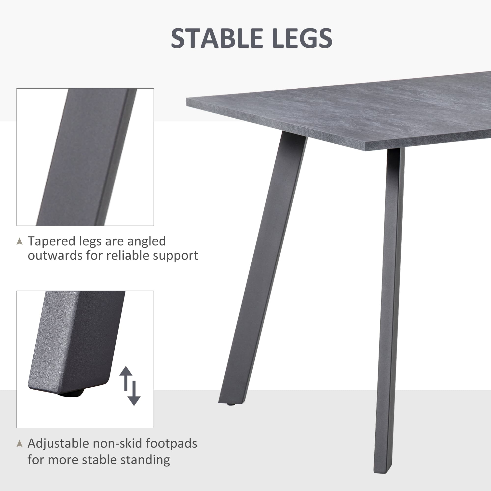 Contemporary Dark Grey Dining Table for Effortless Entertaining - image 1