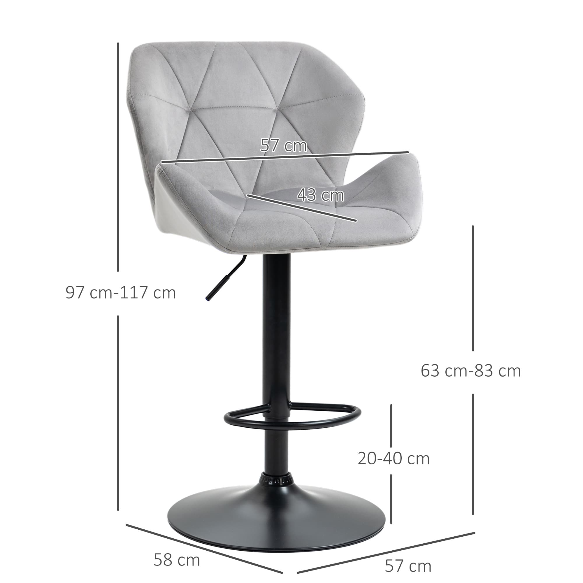 Transform Your Kitchen with Grey Velvet Swivel Bar Stools - image 2